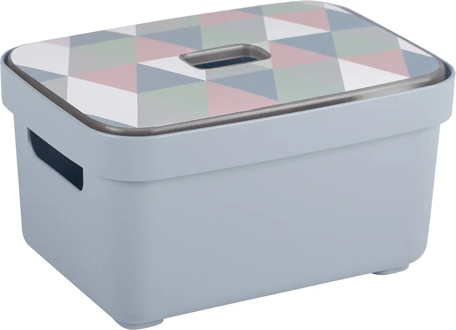 Sunware Aufbewahrungsbox Sigma Home mit Griffen 18 x 13 cm 2,5 L blaugrau