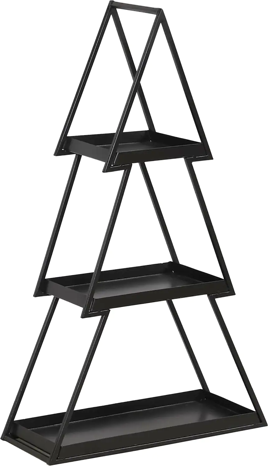 TrendLine Deko Metallregal Tannenbaum 68 x 40 x 15 cm schwarz