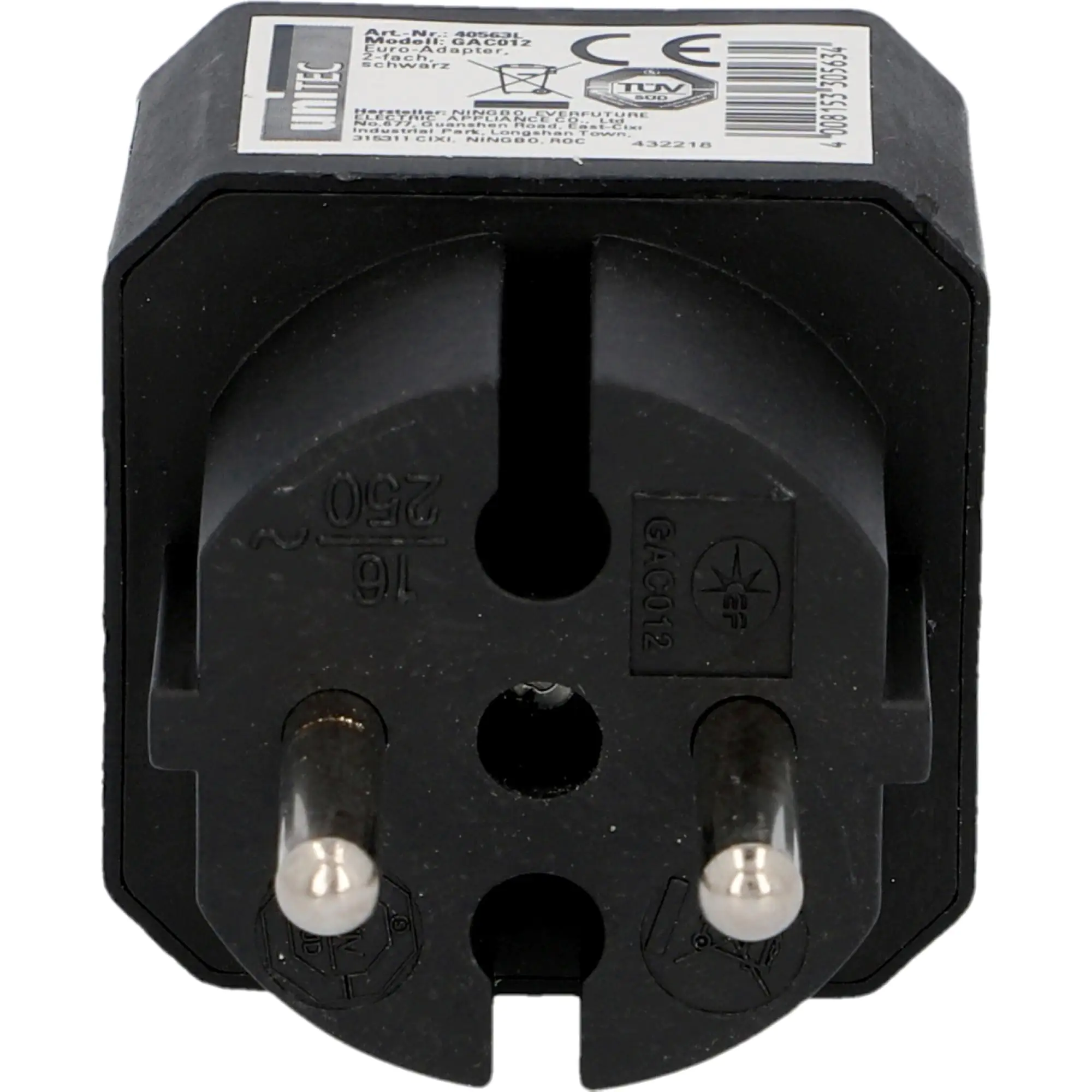 Euro-Adapter 2-fach schwarz