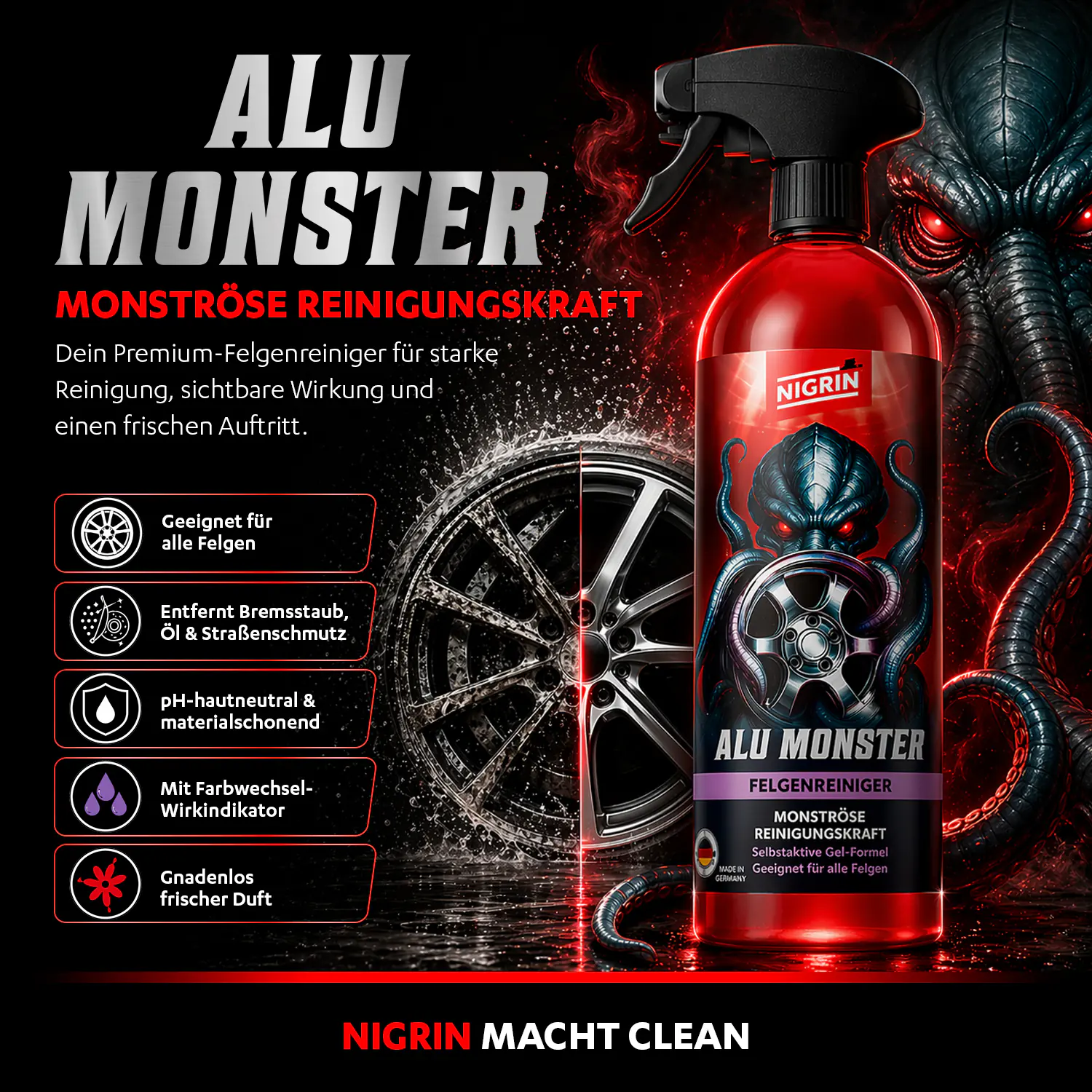 Nigrin Felgenreiniger Alu Monster 1 L