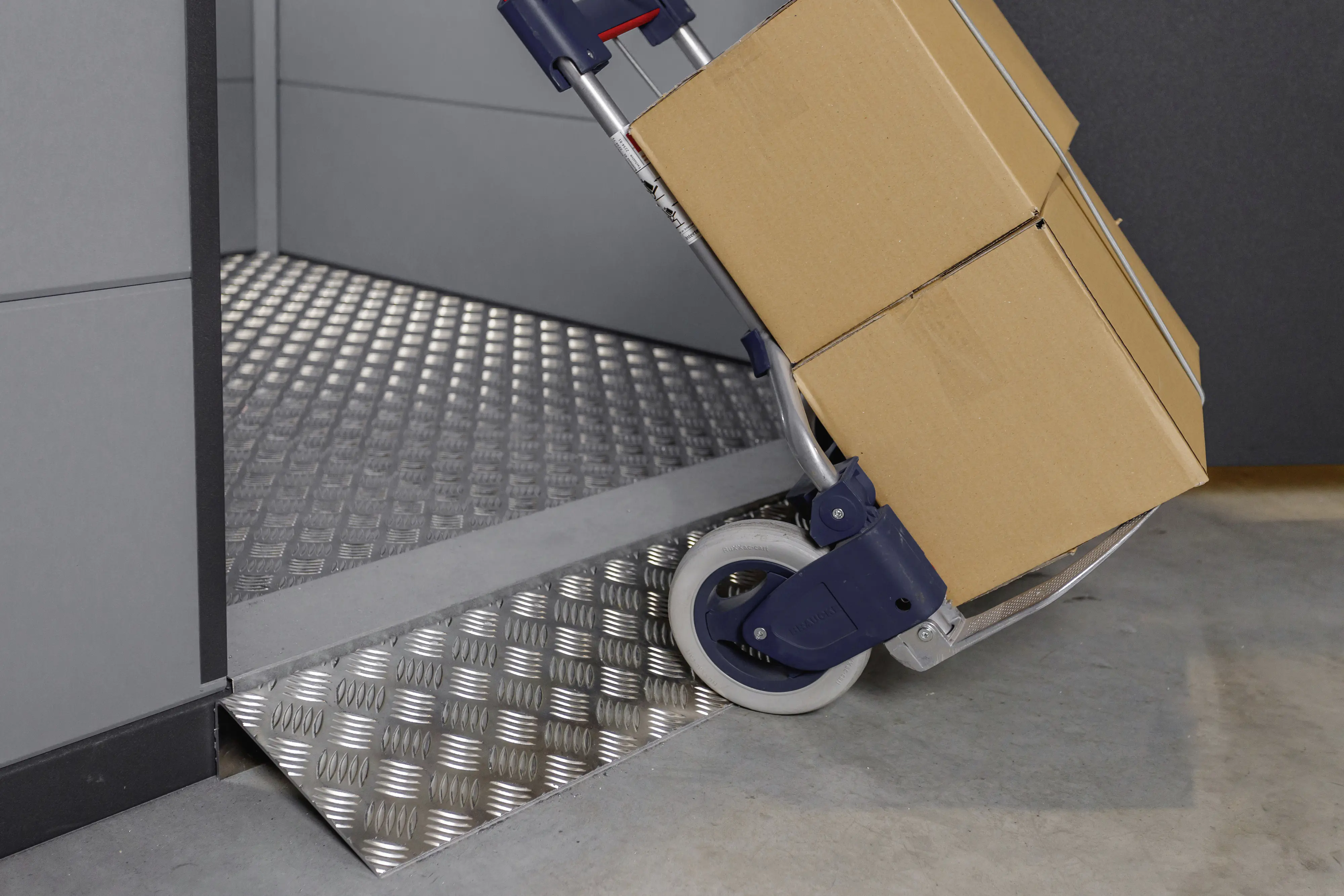 Telluria Rampe Einzeltür für Gerätehaus aluminium