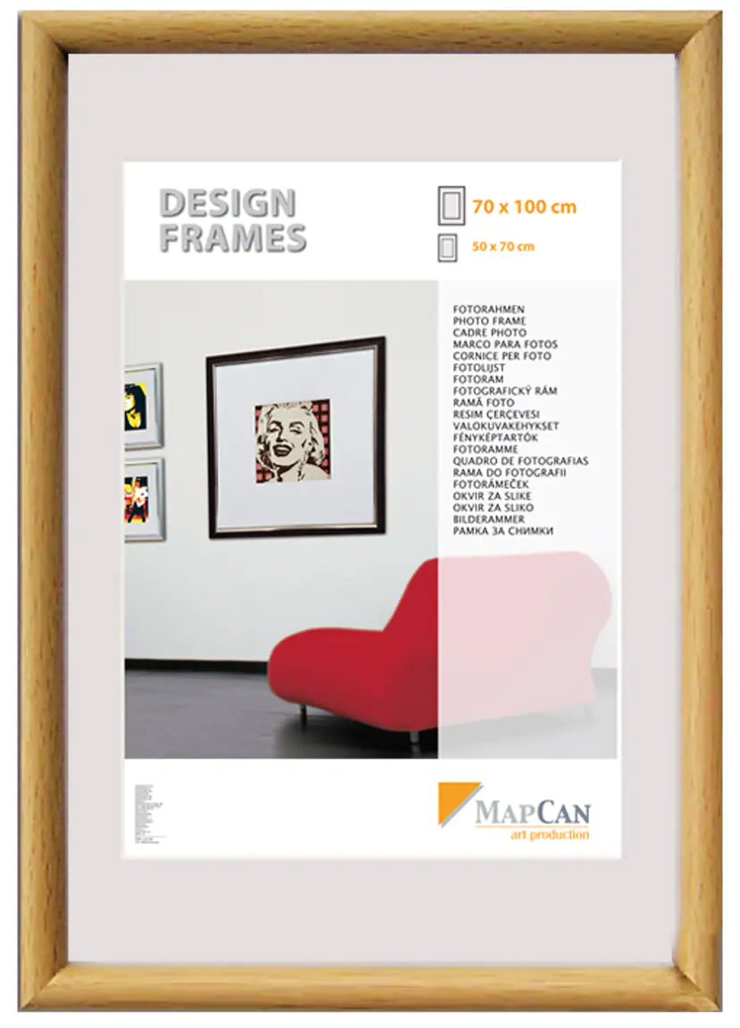 Kunststoff Bilderrahmen Design Frames buche, 21 x 29,7 cm