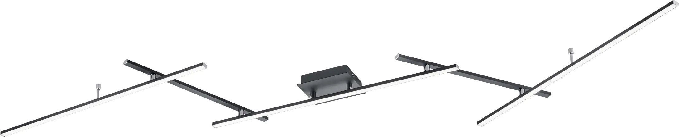 Trio Leuchten LED Deckenleuchte Arvin schwarz matt, mit Fernbedienung