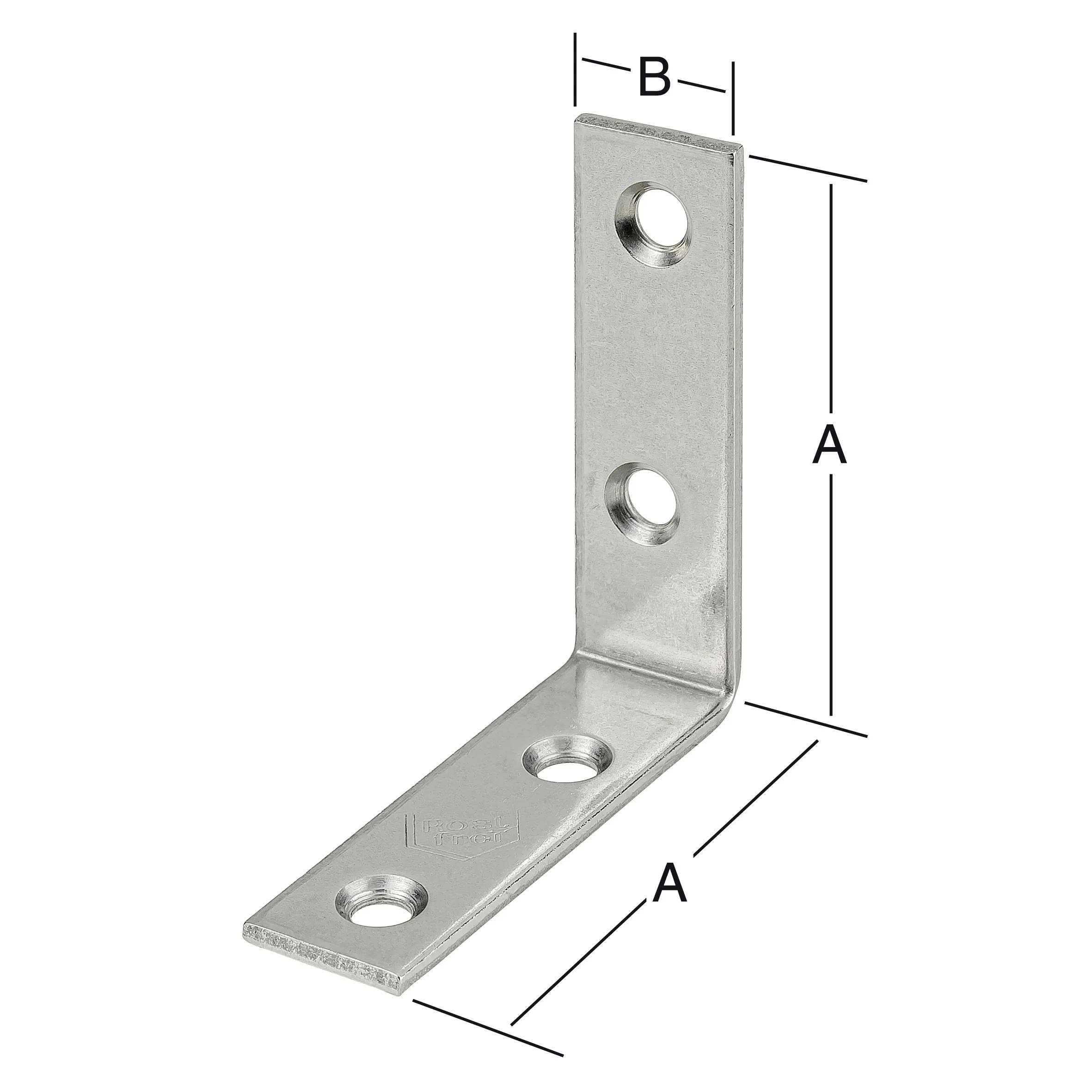 Vormann Stuhlwinkel 60x60x18 mm Edelstahl A2 - 4 Stück
