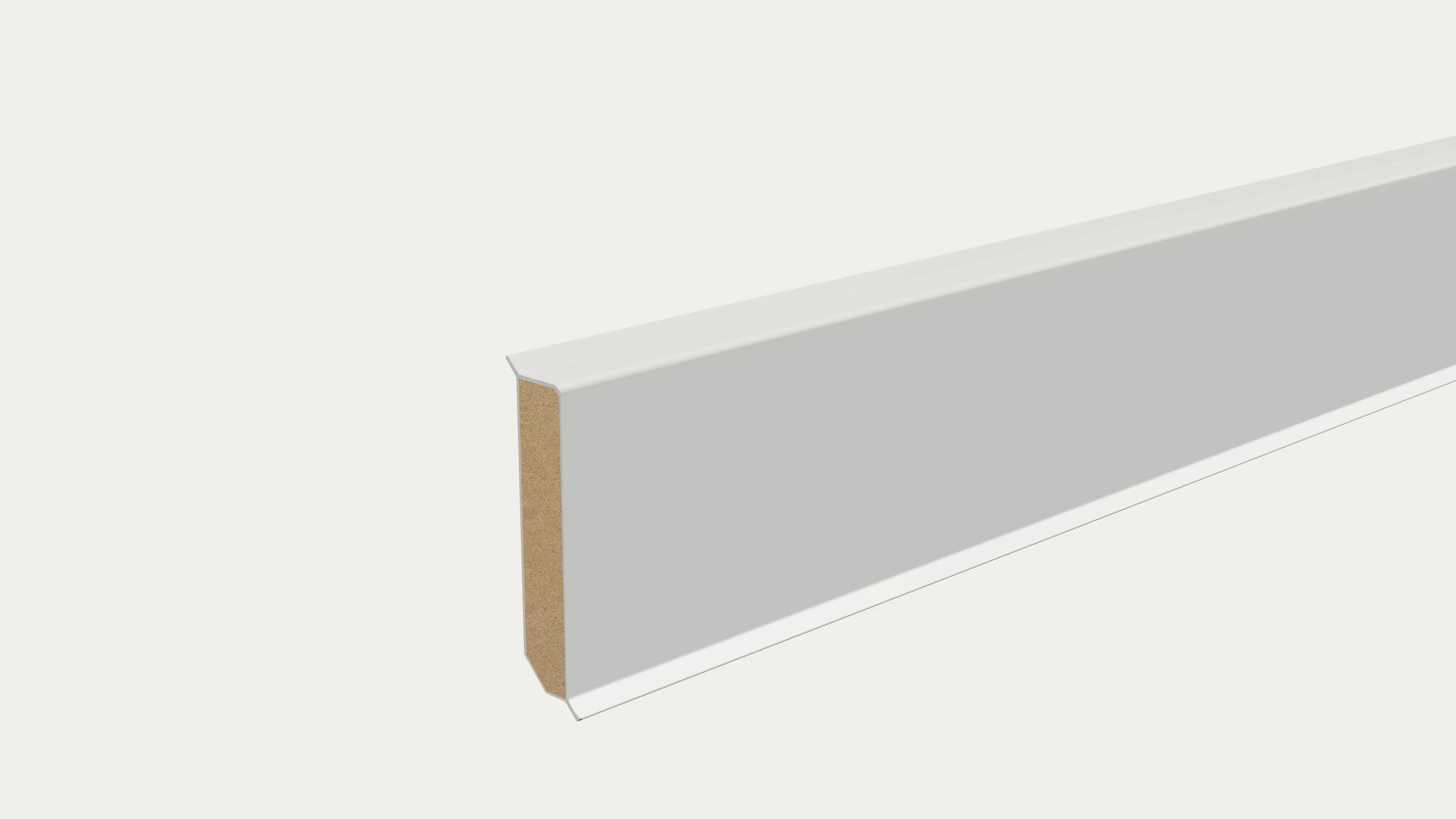 Neuhofer Fußleiste MDF 240 cm x 60 x 13 mm weiß 