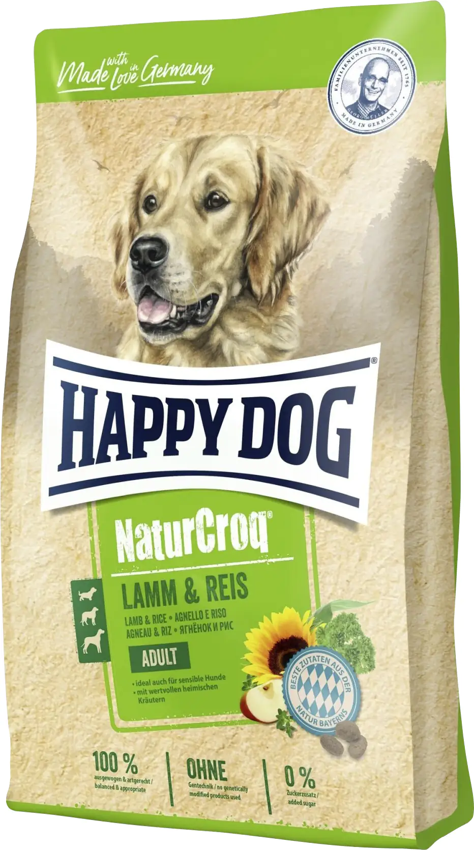 Happy Dog Premium NaturCroq Hundetrockenfutter Adult 4 kg Lamm & Reis 