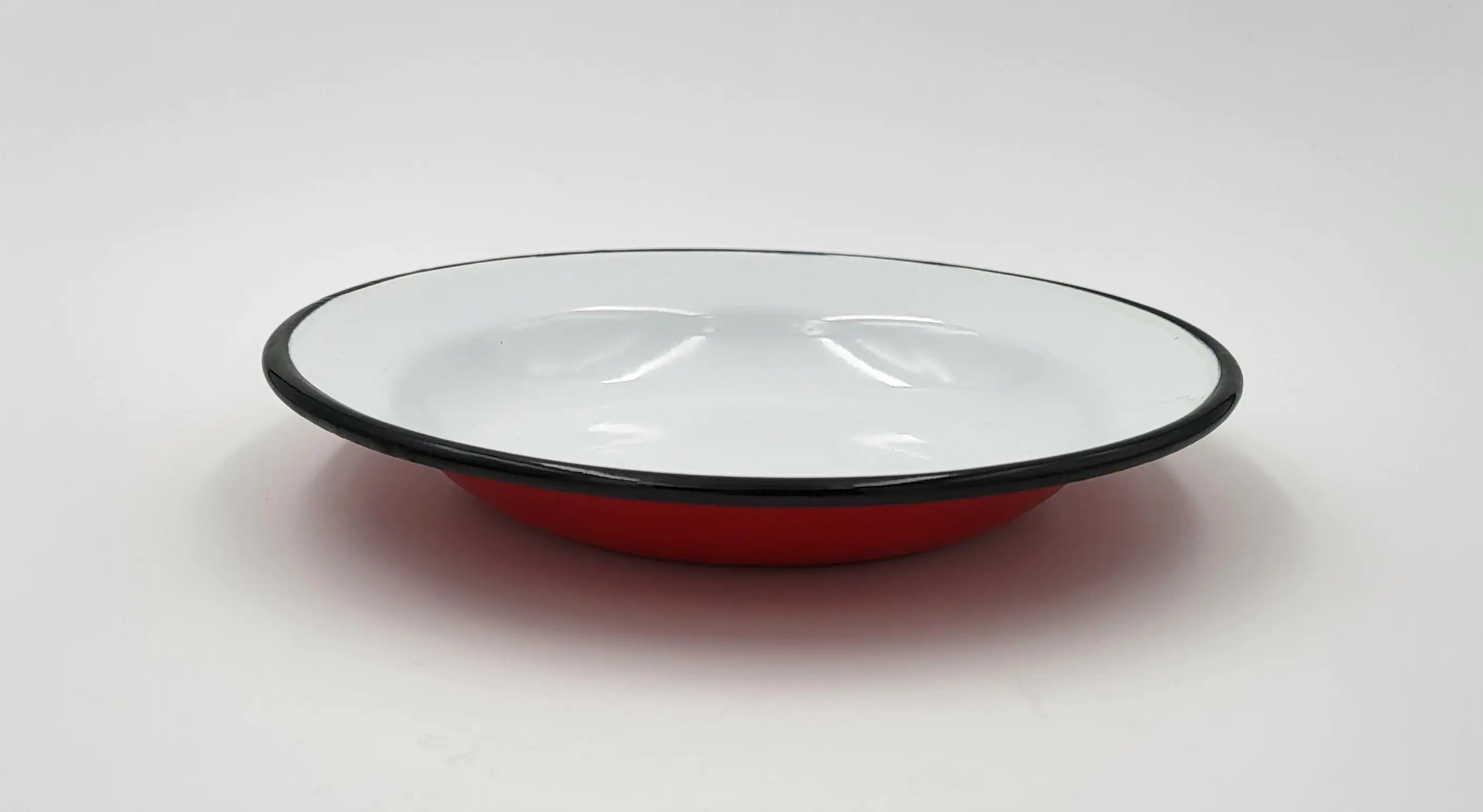 Su-Deco Teller 22 cm Ø flach rot weiss