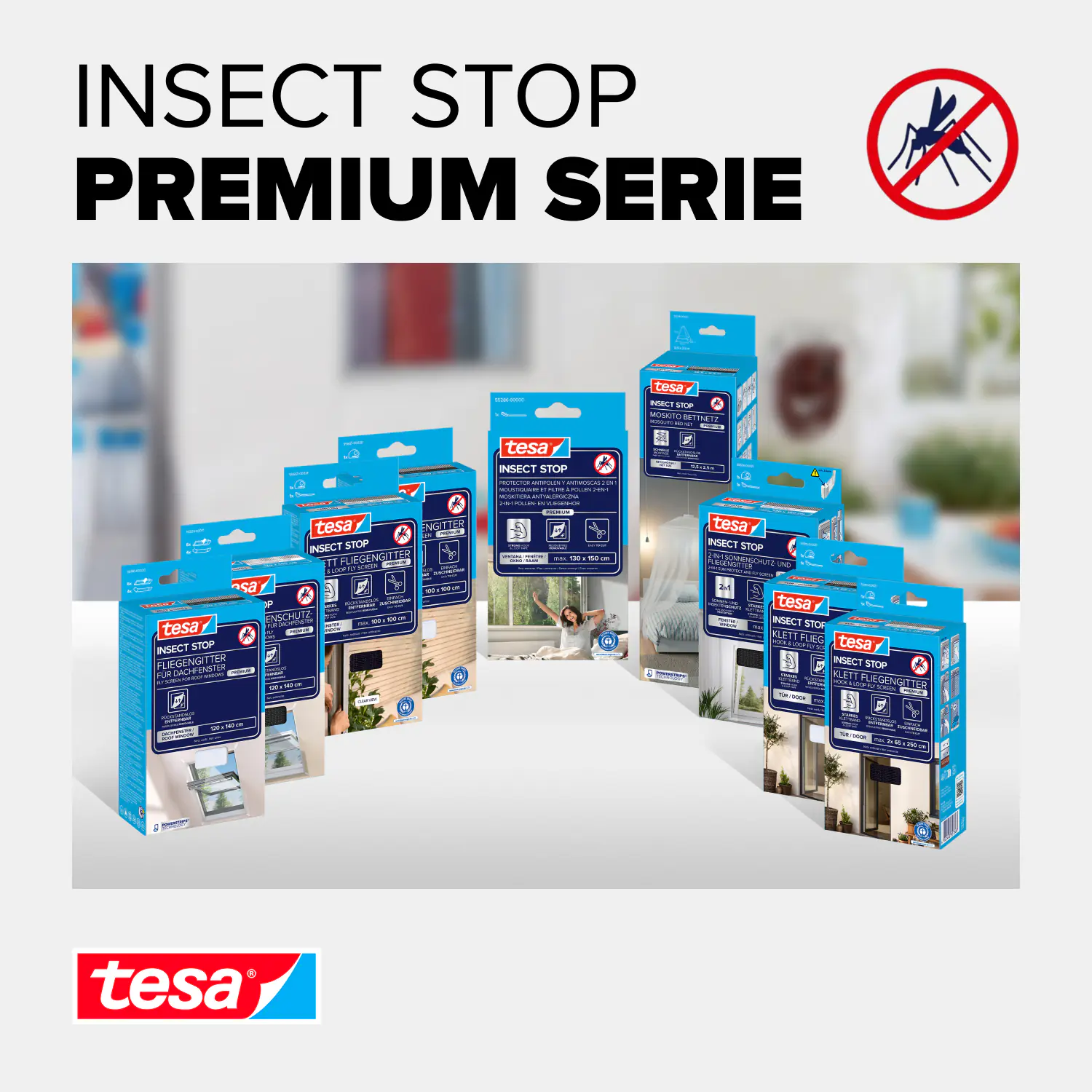 tesa Klettband-Ersatzrolle COMFORT für Fliegengitter 5,60 m