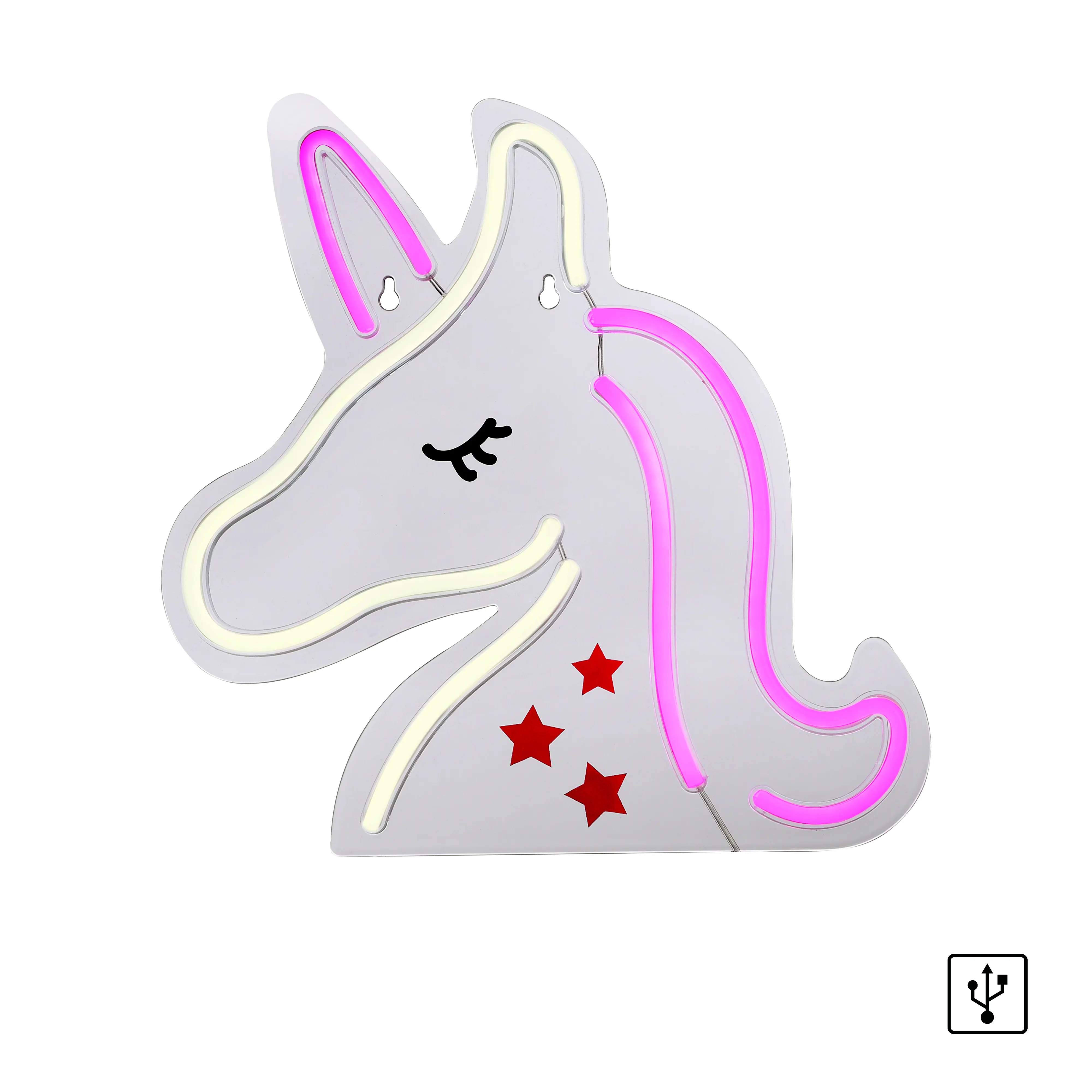 Just light LED Dekoleuchte Unicorn 33 x 1,5 x 33 cm