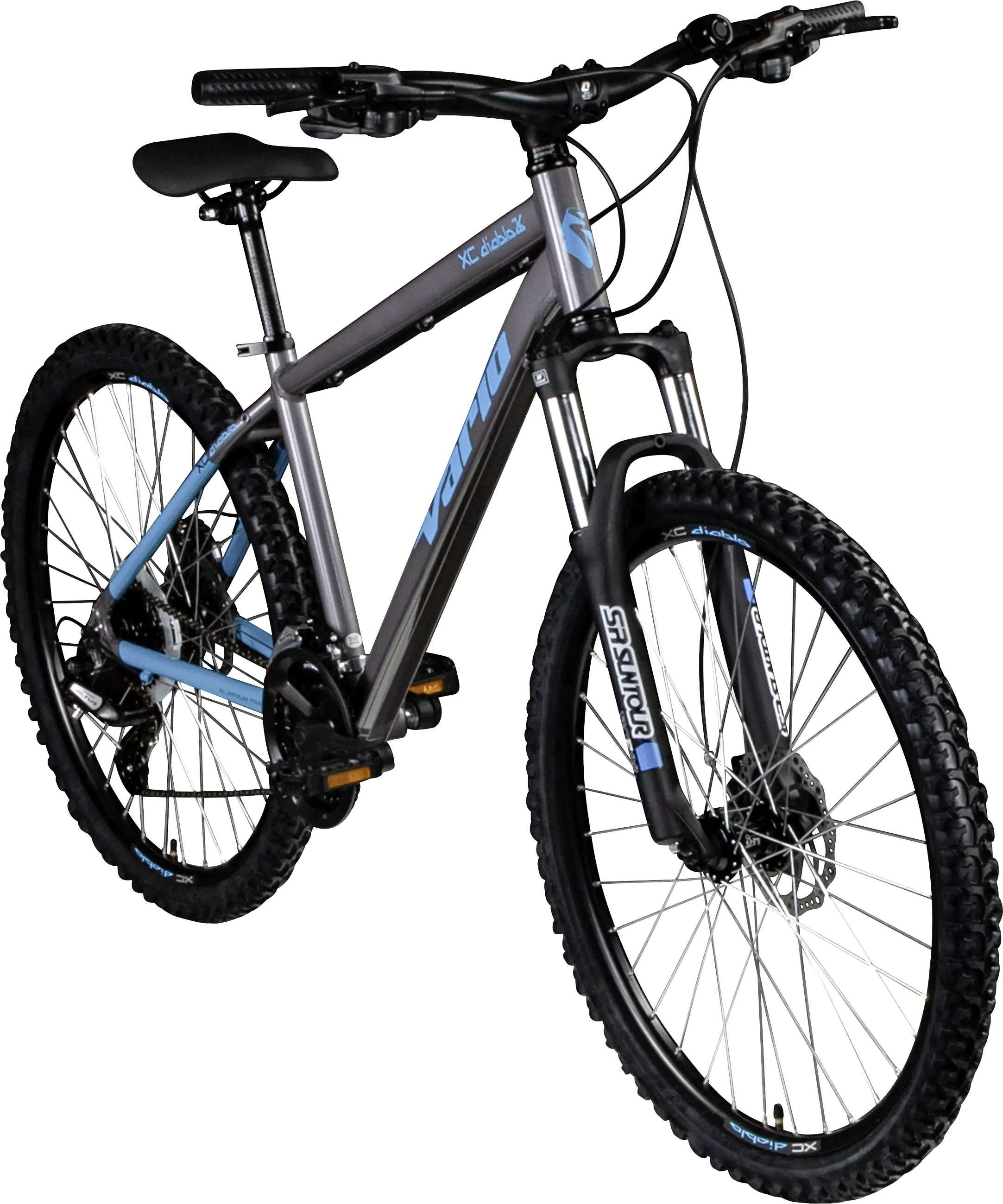 Vario Mountainbike XC DIABLO 26 MTB Hardtail 26 Zoll RH 40cm 24-Gang grau  blau