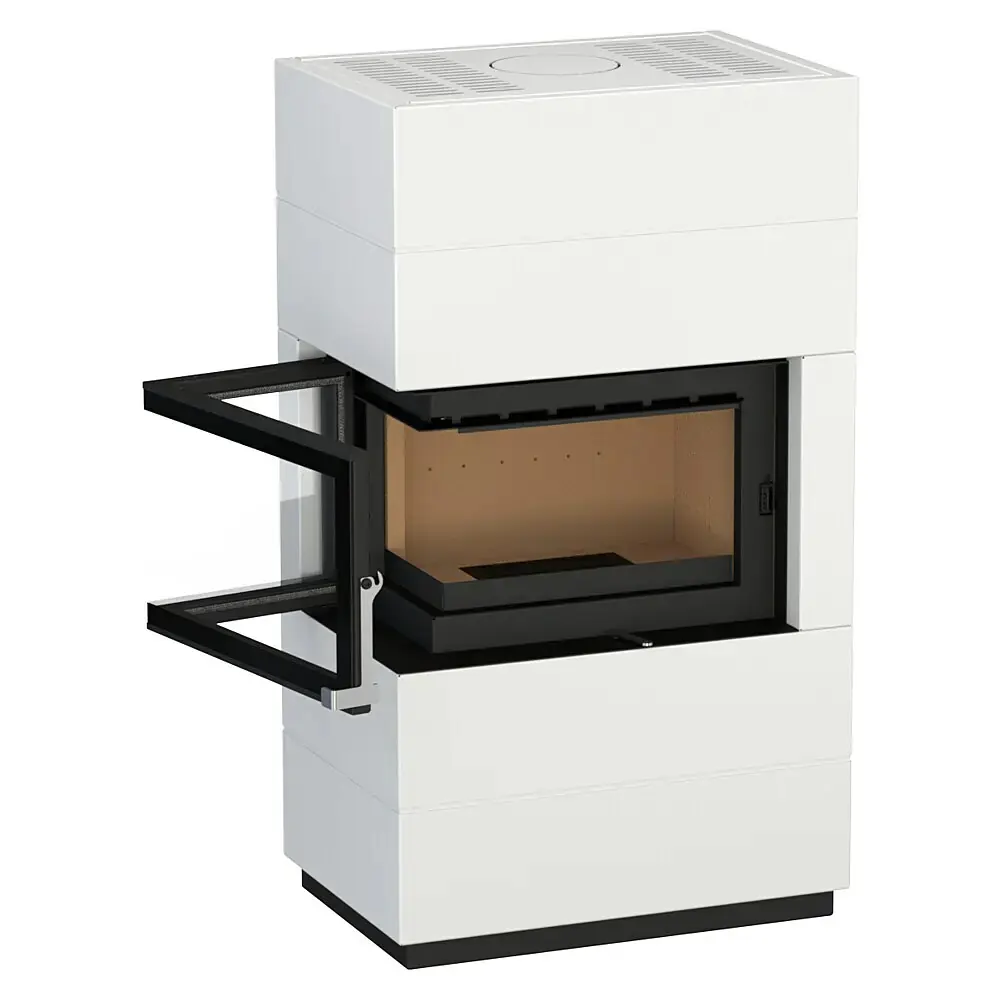 Thermia Kaminofen Integra Plus Line Stahl weiß links 8 kW