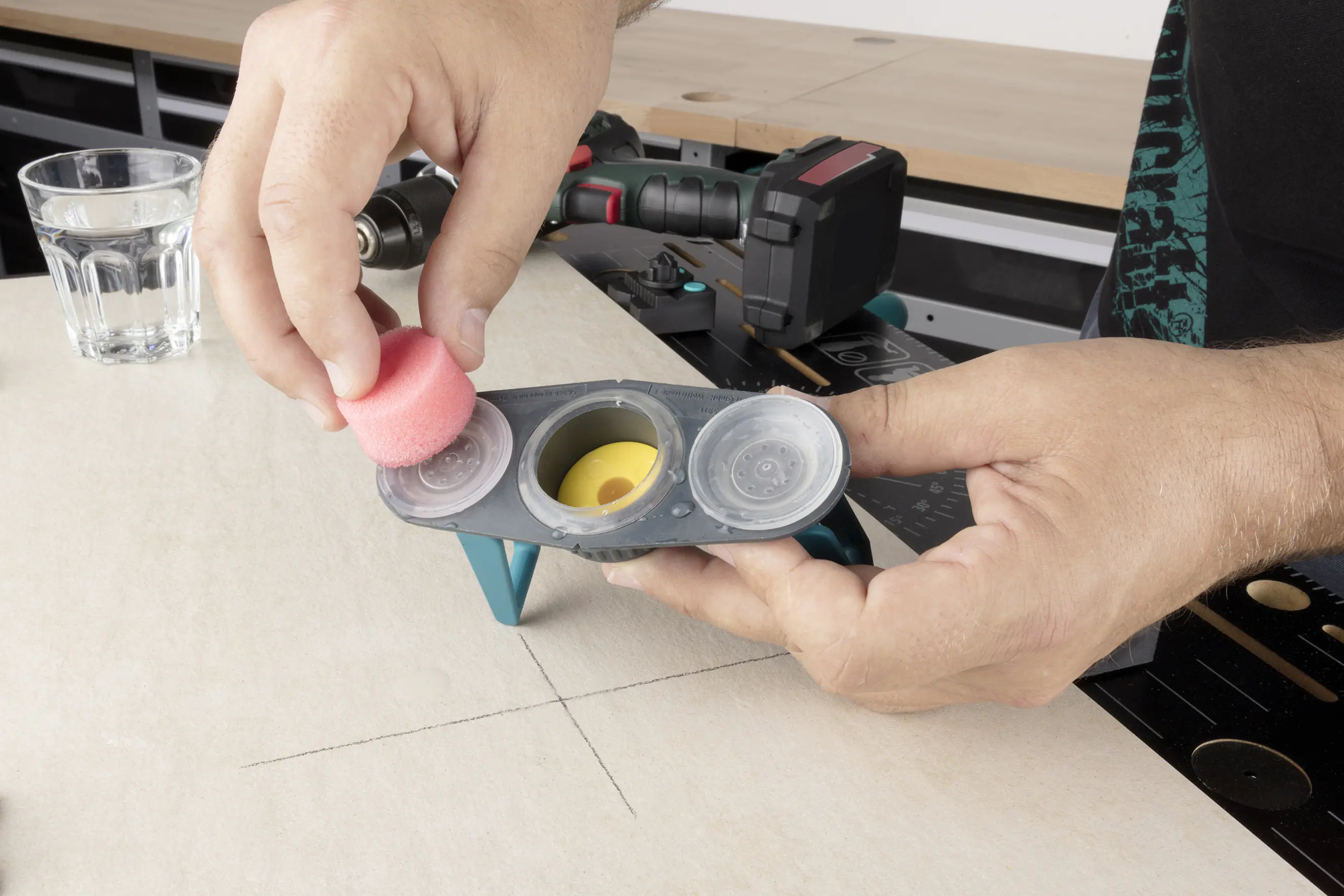 Wolfcraft Führung für Bohrkronen diamantbestreut Ceramic Ø 5 - 10 mm