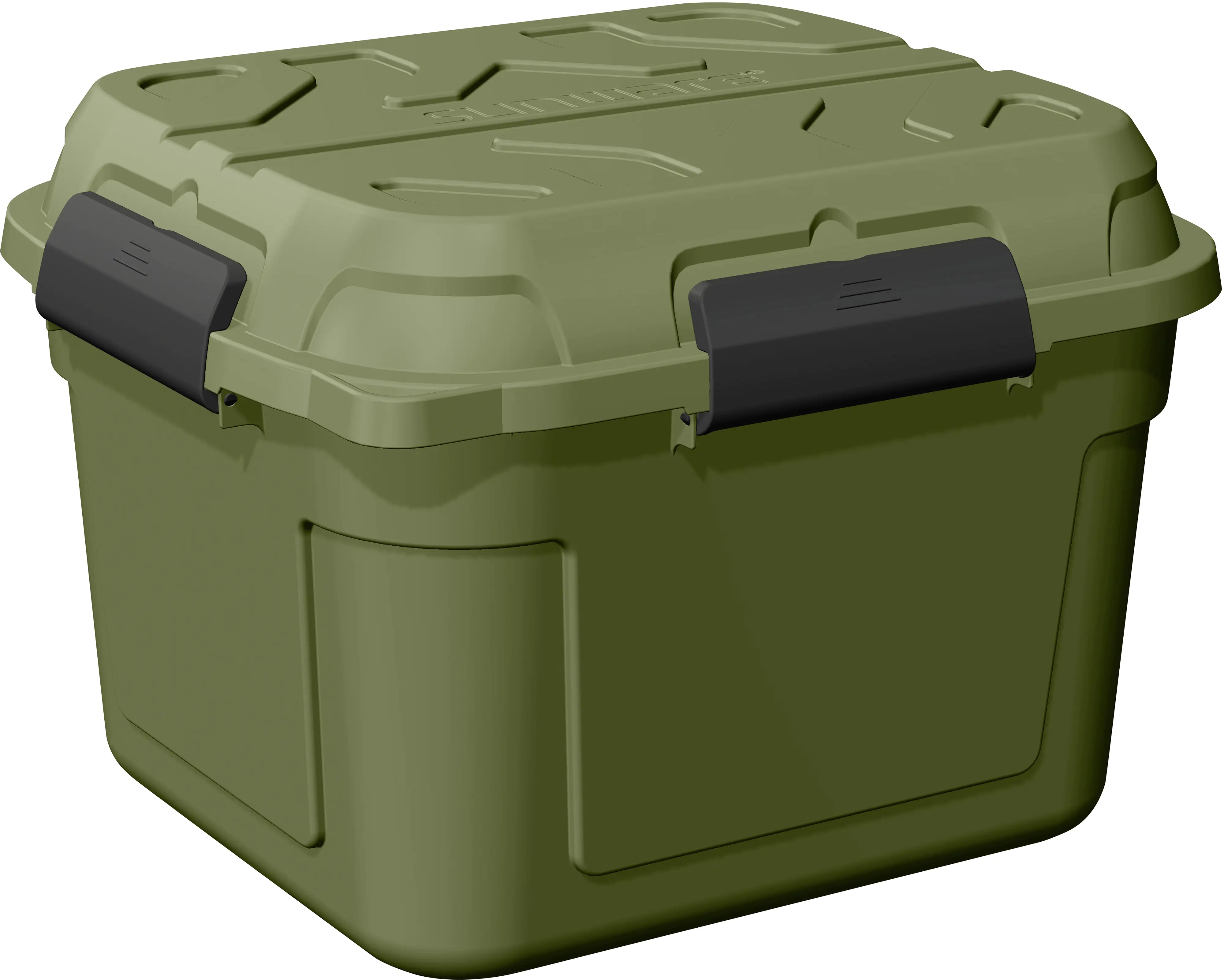 Sunware Aufbewahrungsbox Q-Line Outdoor mit Deckel 60,1 x 53,1 cm 90 L grün-schwarz