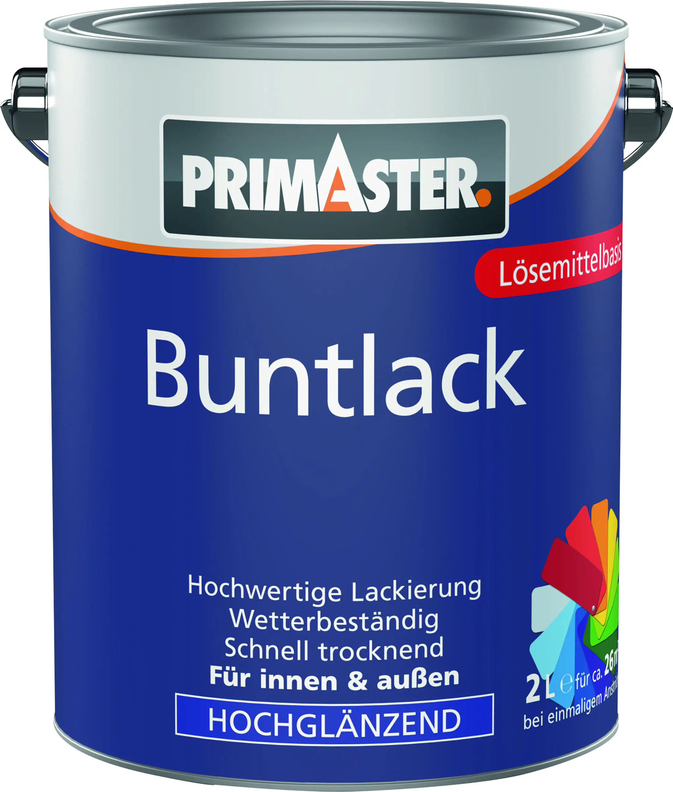 Primaster Buntlack 2 L tiefschwarz hochglänzend