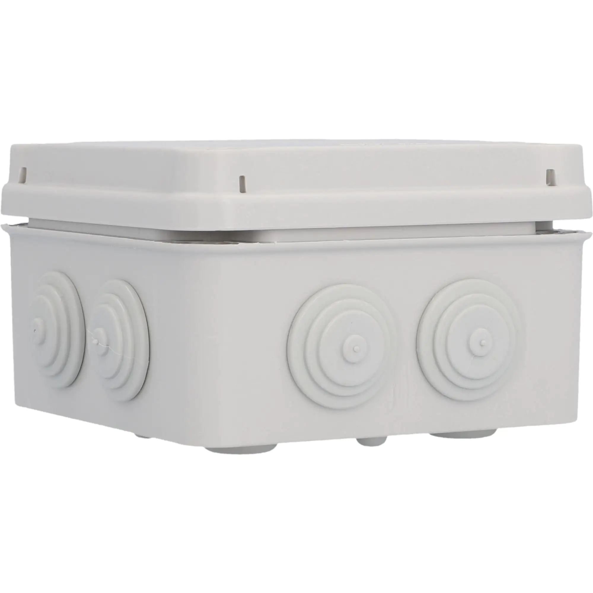 Aufputz-Abzweigdose IP65 mit Schraubdeckel 120 x 120 x 72 mm grau