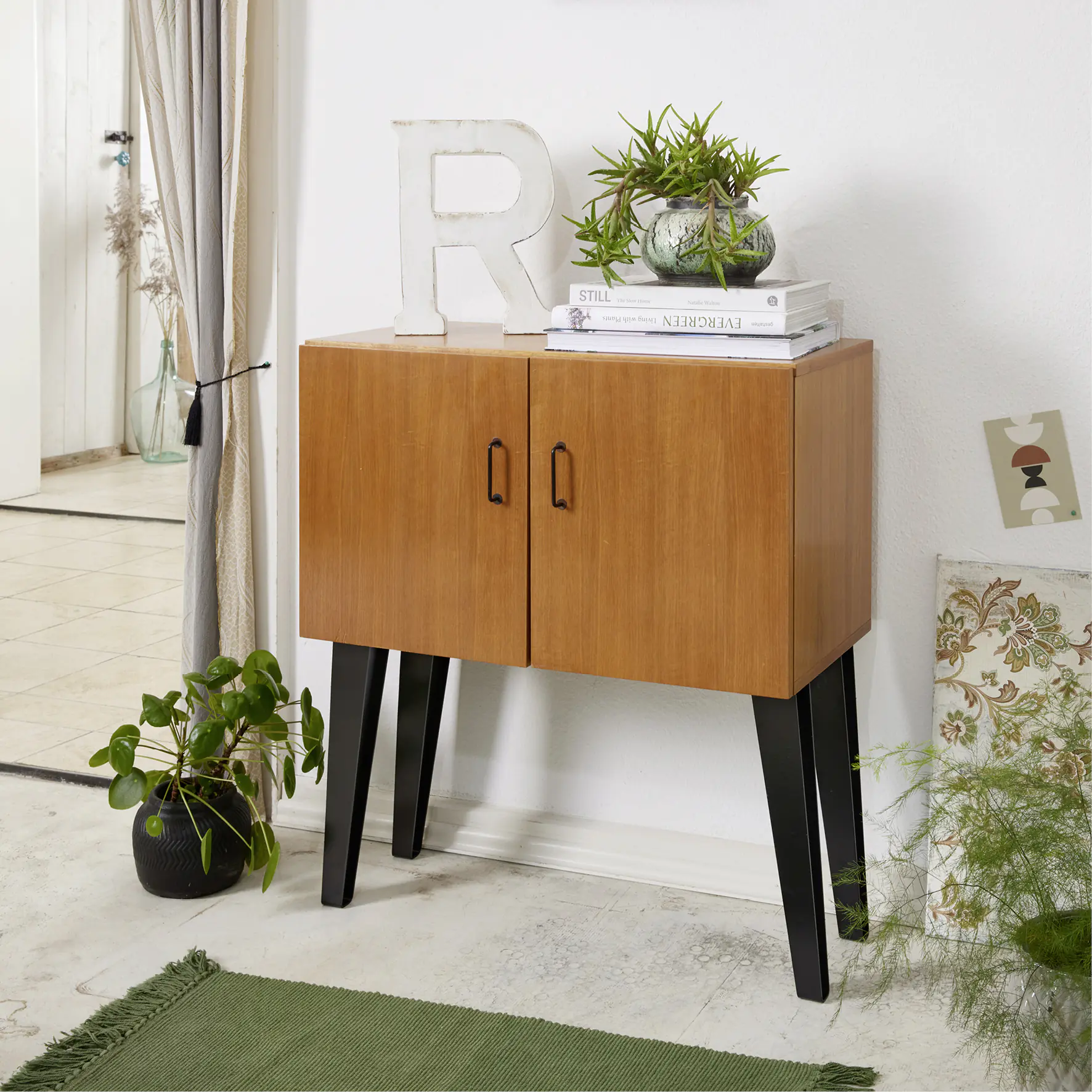 Wagner Möbelfuß ST 0640 Stahl 20 cm schwarz matt - 1 Stück