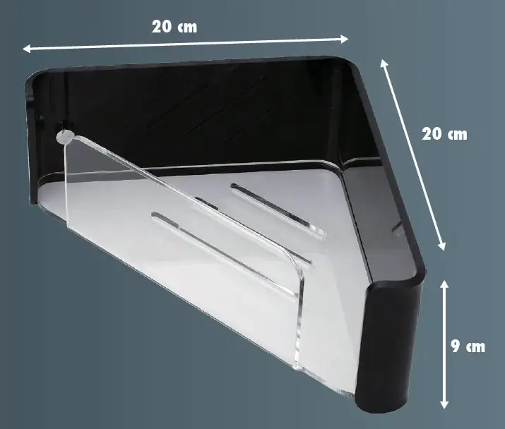 Primaster Eck-Duschkorb Acryl schwarz