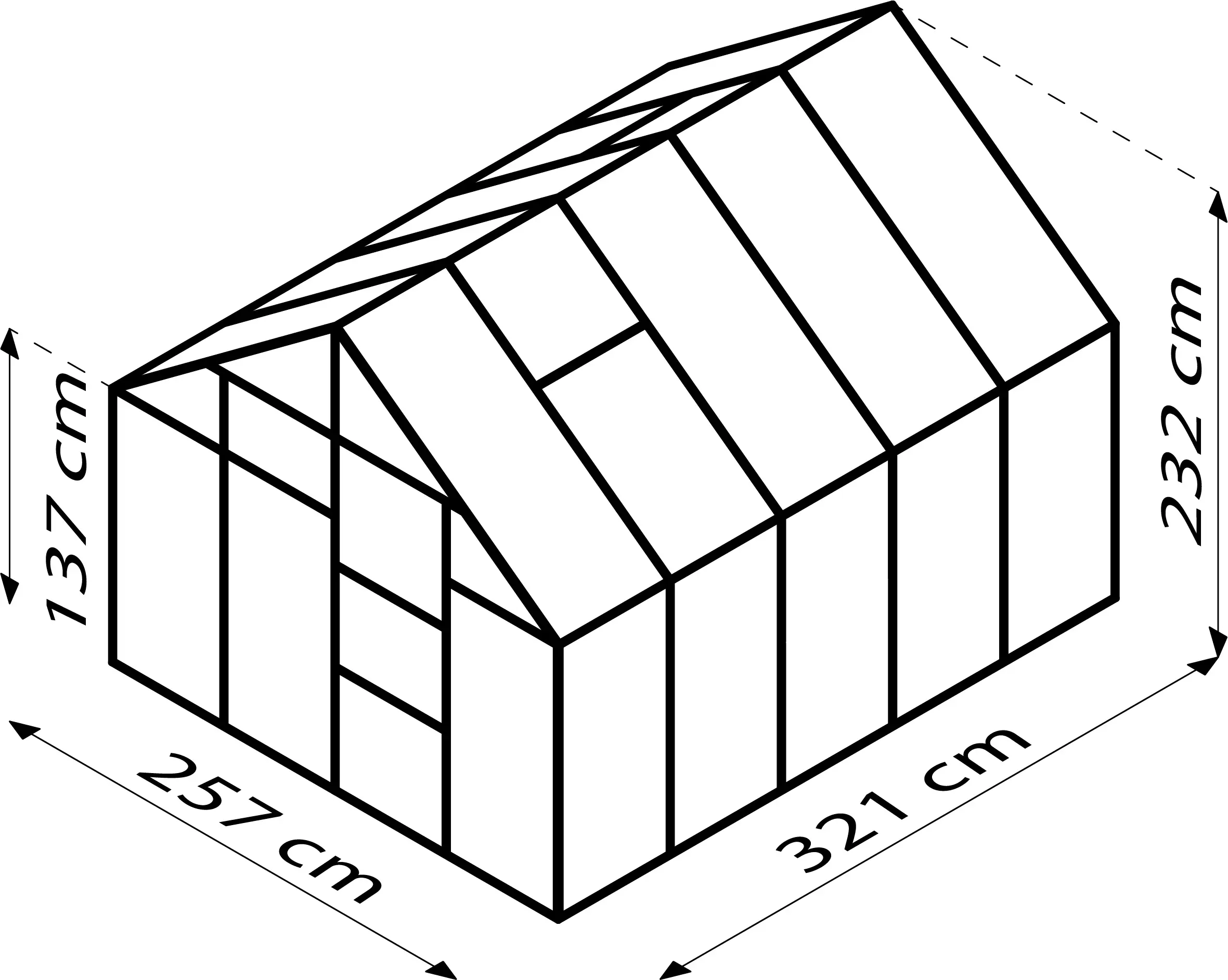 Vitavia Gewächshaus Merkur 8300 254 x 317 cm 6 mm HPK