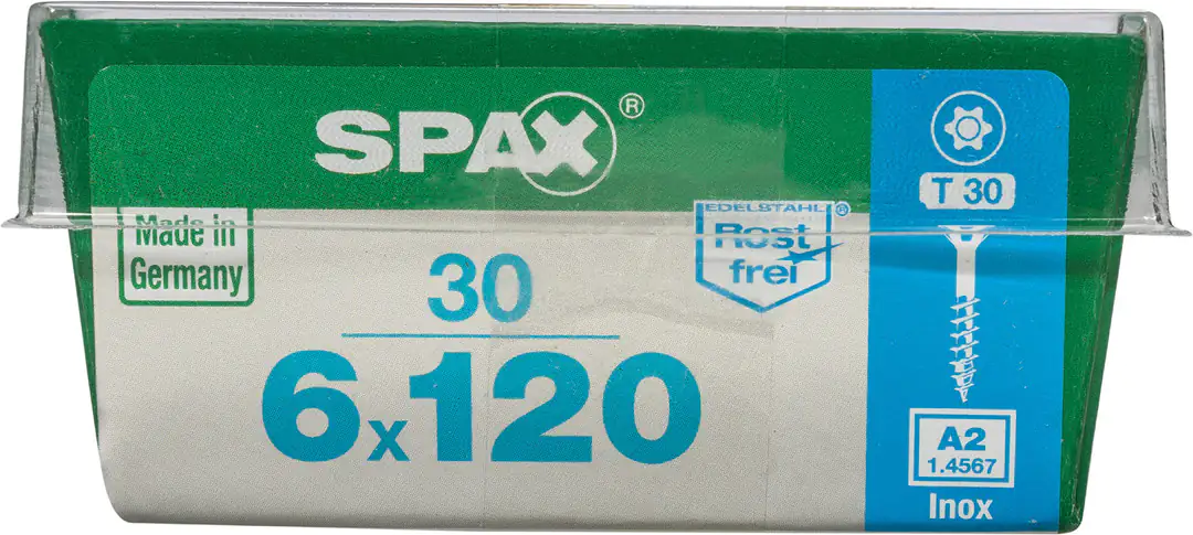 Spax Universalschrauben 6.0 x 120 mm TX 30 - 30 Stück Edelstahl
