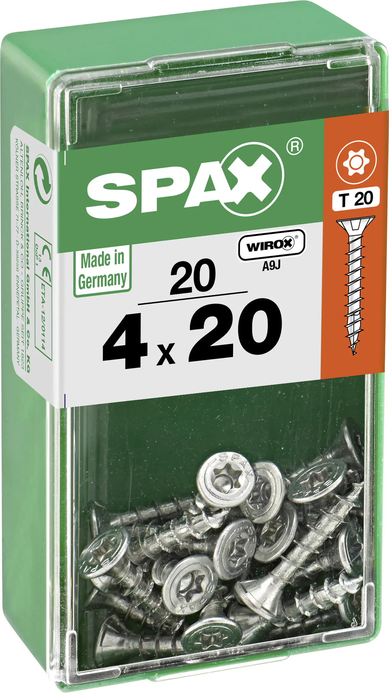 Spax Universalschrauben 4.0 x 20 mm TX 20 - 20 Stk.