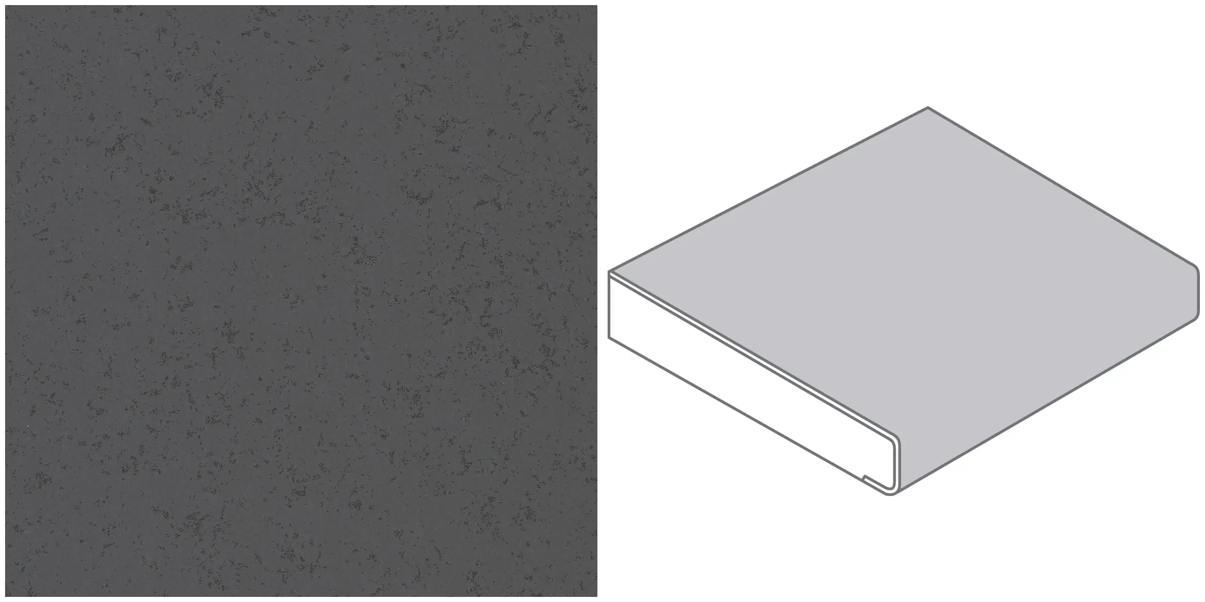 Getalit Fensterbank Holz InForm AO411Cr 410 x 30 x 2,28 cm taubengrau