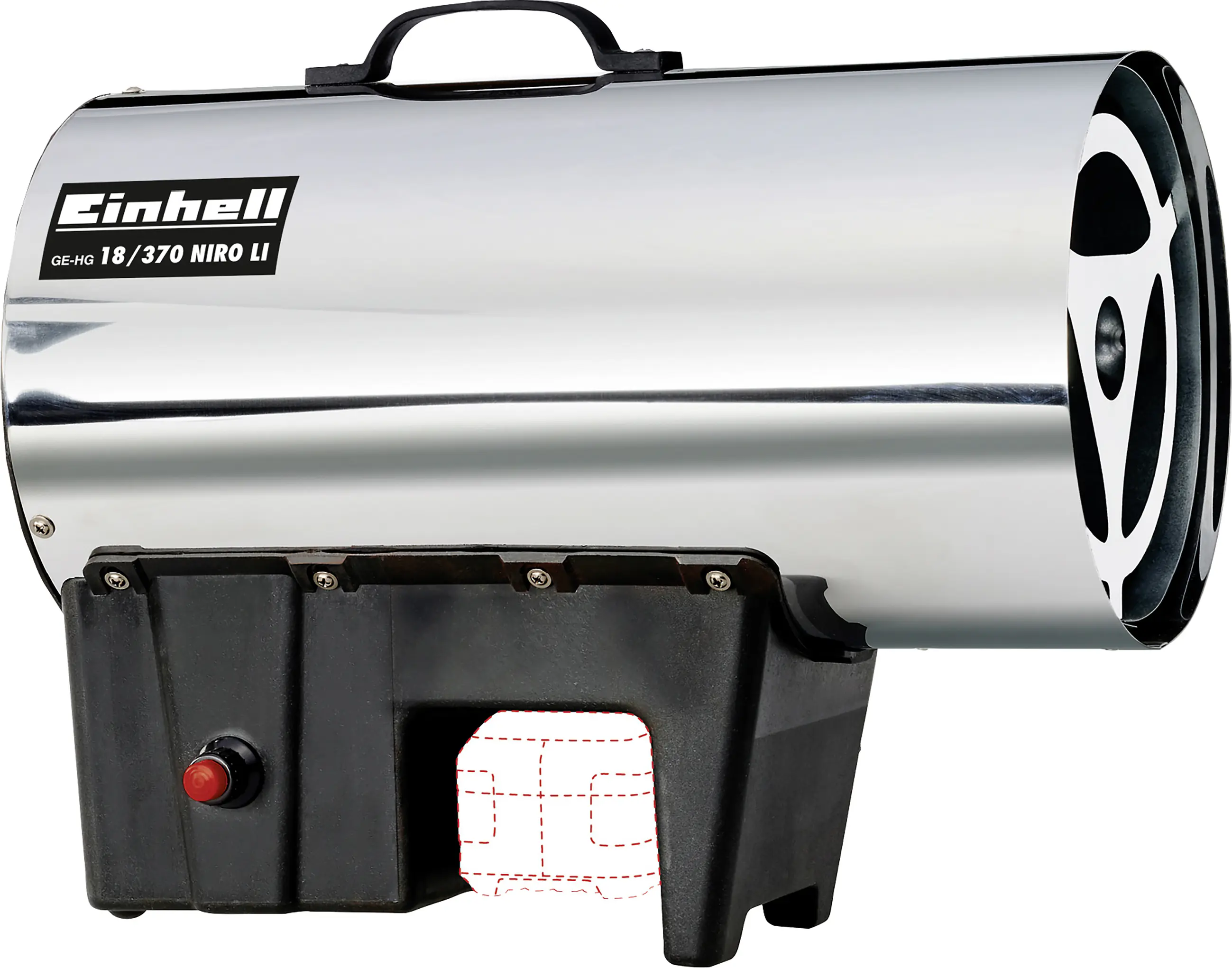 Einhell Akku-Heißluftgenerator GE-HG 18/370 Niro Li-Solo
