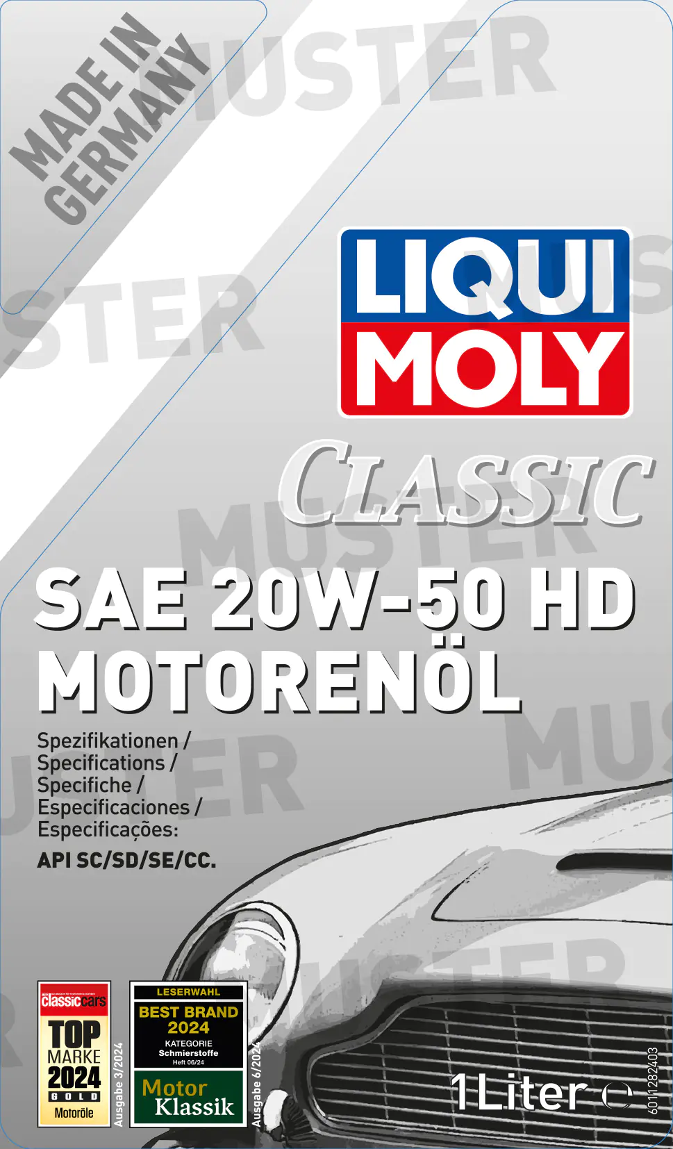 Liqui Moly Classic Motoröl SAE 20W-50 HD 1 L