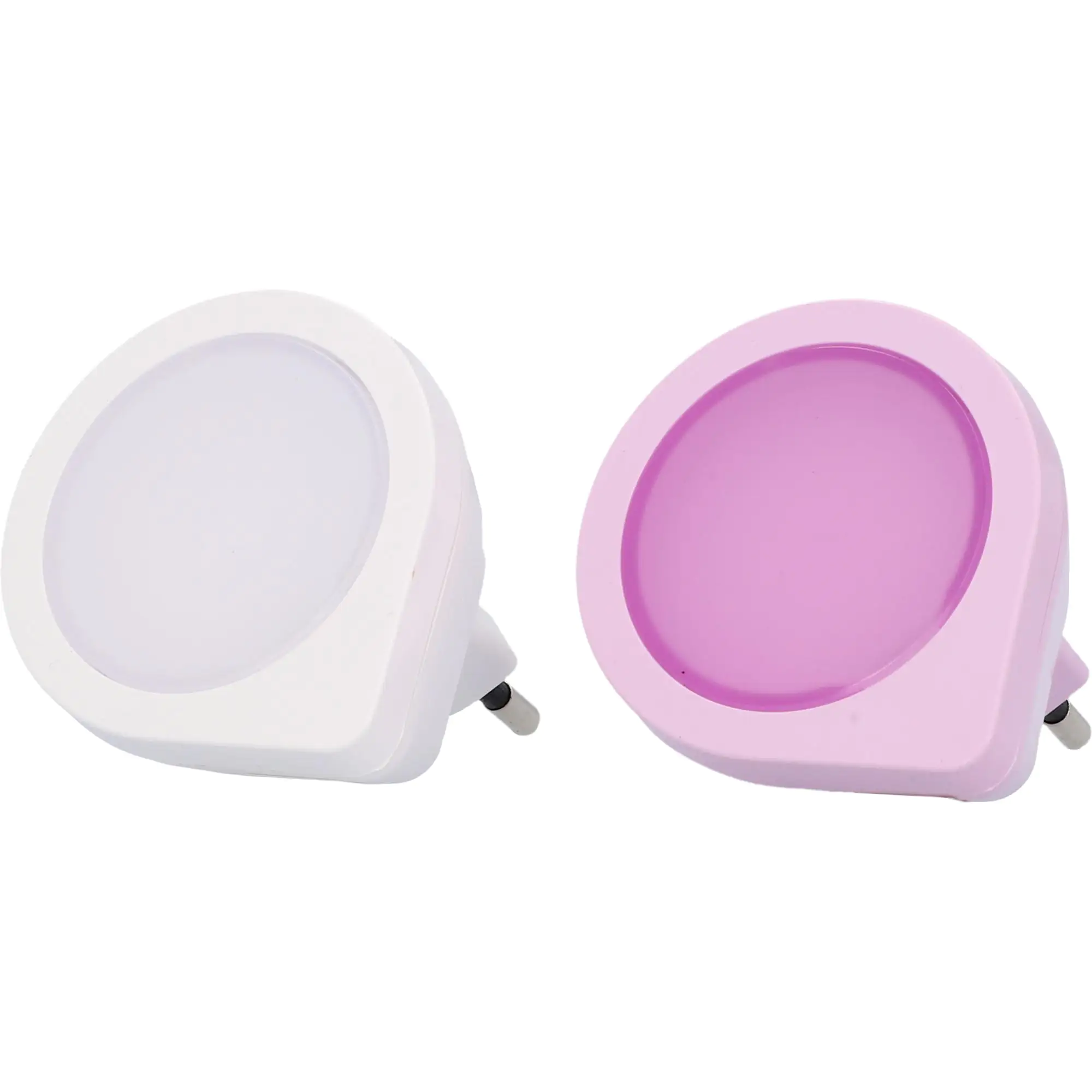 LED Nachtlicht 2er Set und Dämmerungssensor weiß, hellblau, pink