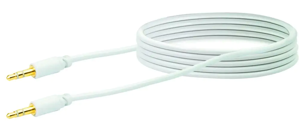 Schwaiger Audio Anschlusskabel TFS4150 532 Klinke weiß, 1,5m, 1x 3,5mm Klinken Stecker / 1x 3,5mm Kl