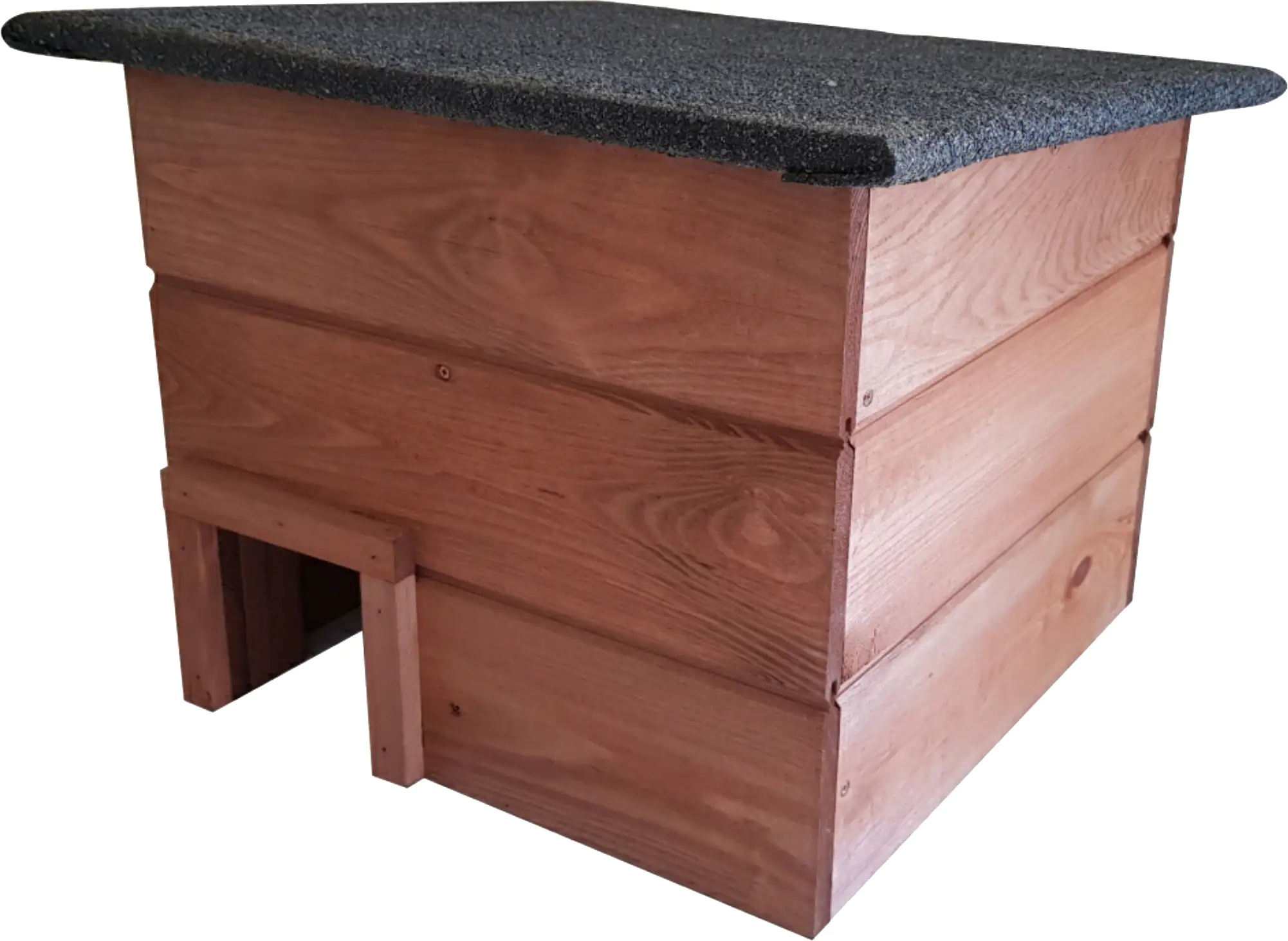 Igelhaus Kiefernholz 35 x 35 x 30,5/24,5 cm natur