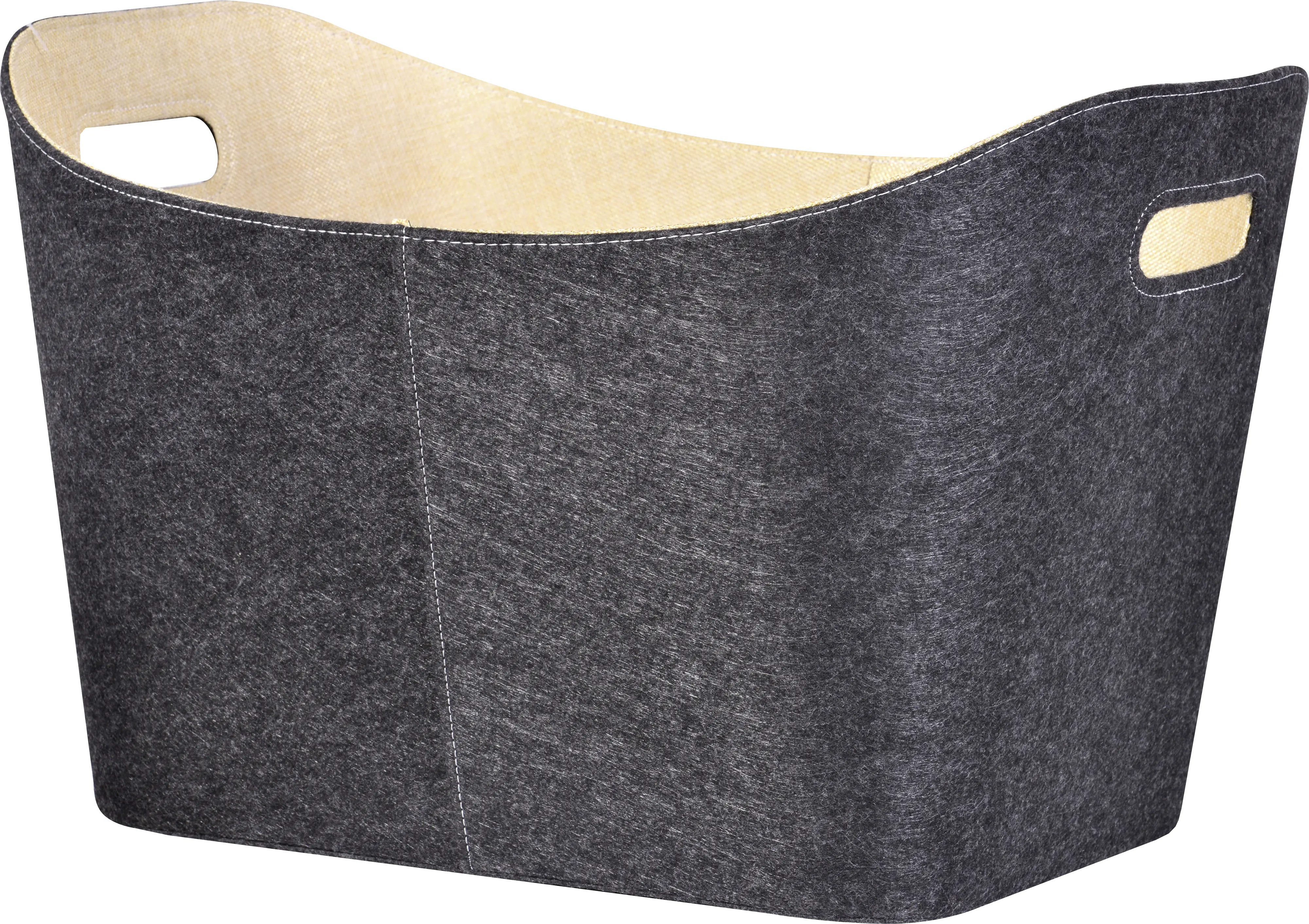 FireFix Filzkorb für Kaminholz 37 x 46 x 56 cm grau