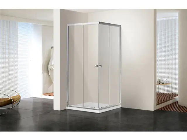 Primaster Eckdusche Easy-5 Schiebetür 80 x 80 cm Klarglas chrom