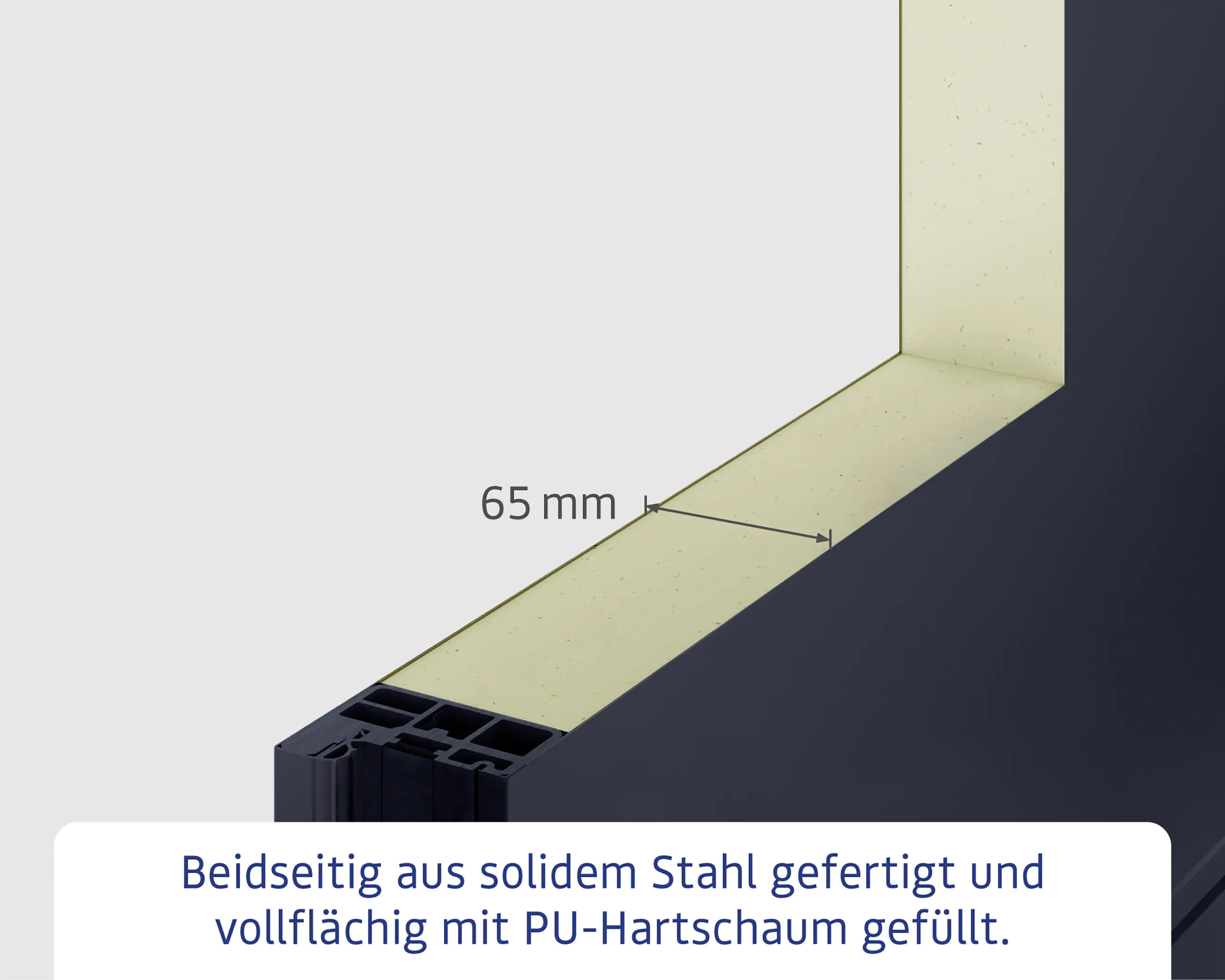 EcoStar Haustür ISOPRO Secur IPS 810S RC2 golden oak 110 x 210 cm