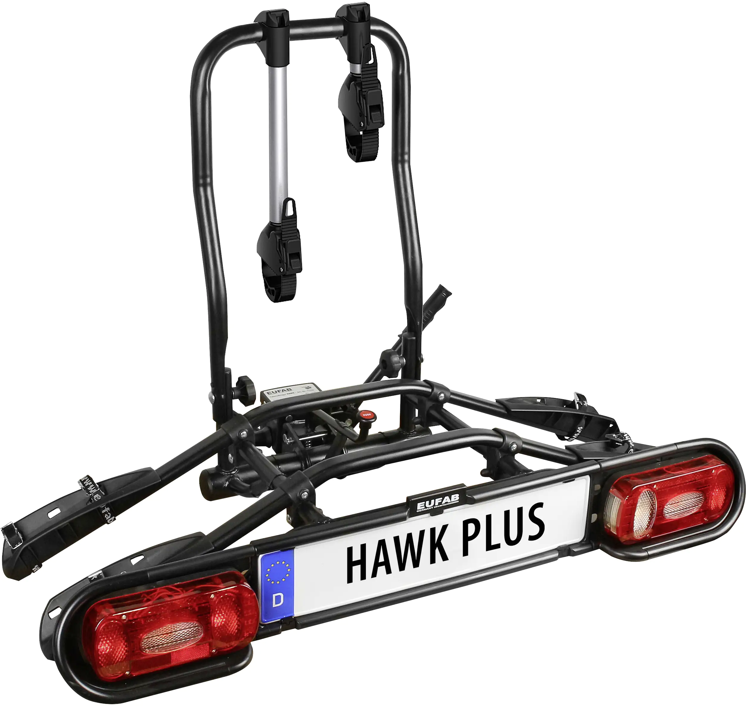 EUFAB Fahrradheckträger Hawk Plus für 2 Fahrräder teilweise vormontiert