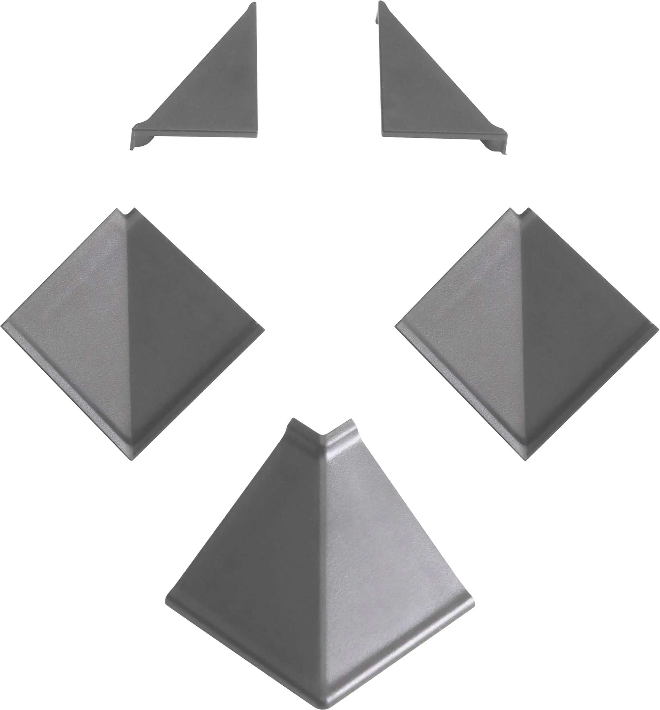 Kaindl Wandanschlusssystem Zubehörset 16 x 7 x 2 cm achatgrau