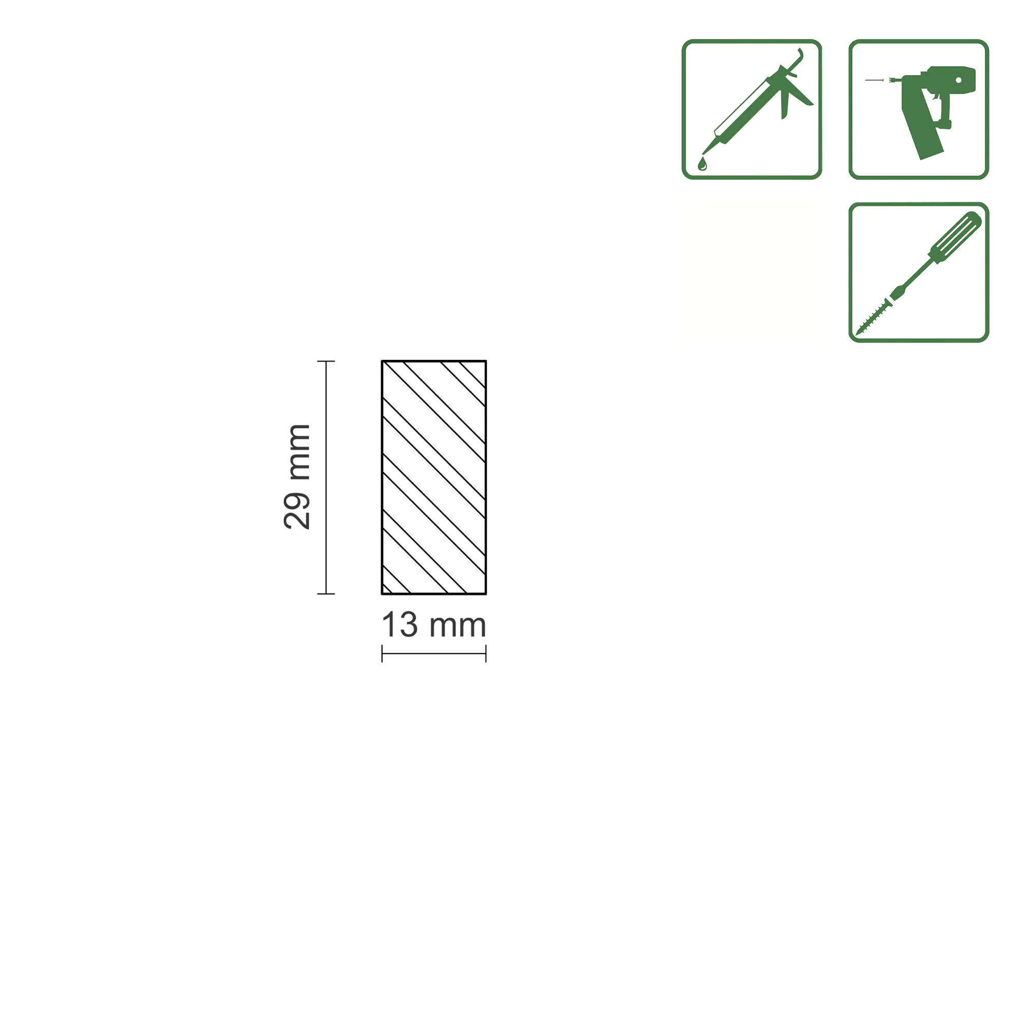 FN Neuhofer Flachleiste 100 cm 29 x 13 mm Fichte/Kiefer