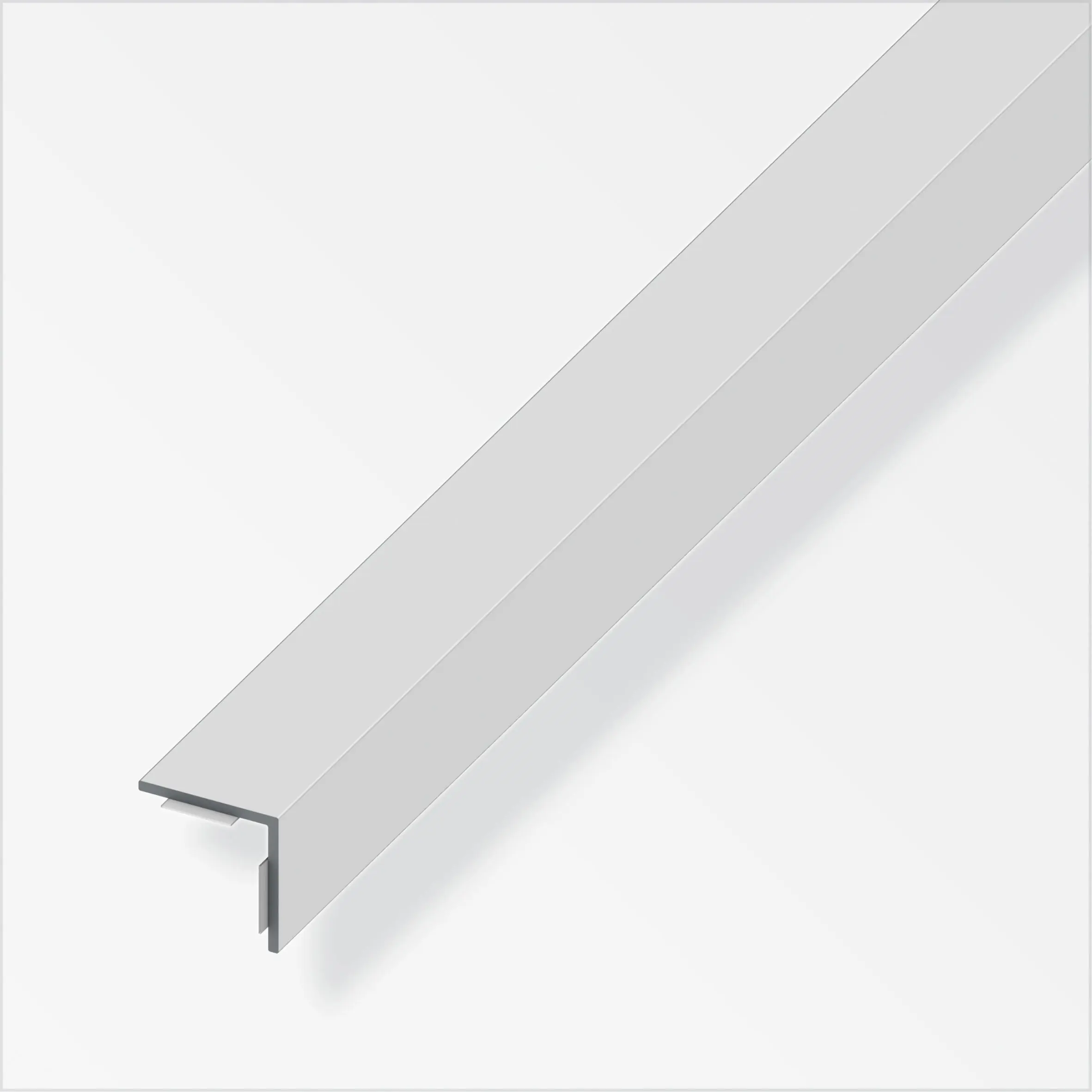 alfer Winkel PVC 1 m x 20 x 20 mm selbstklebend silber