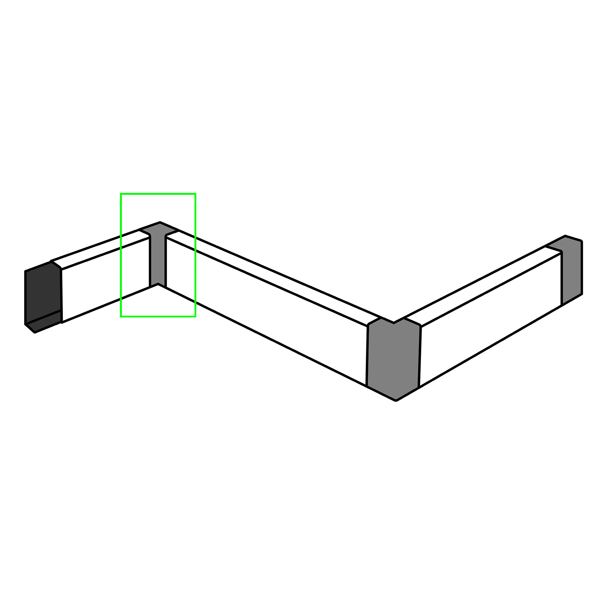 Neuhofer Innenecken für Rohrabdeckleiste 91 x 42 mm weiß