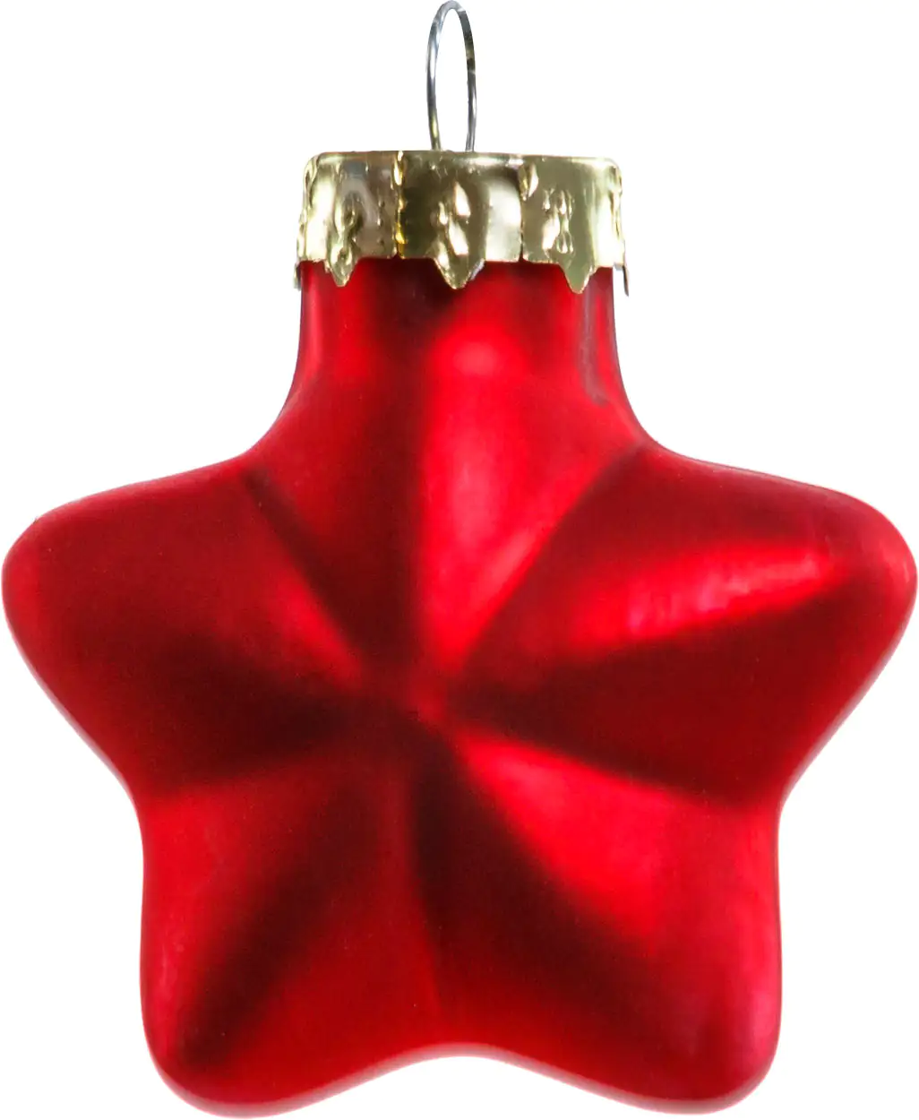 TrendLine Weihnachtskugeln Glas-Sterne 4 cm rot 12 Stück
