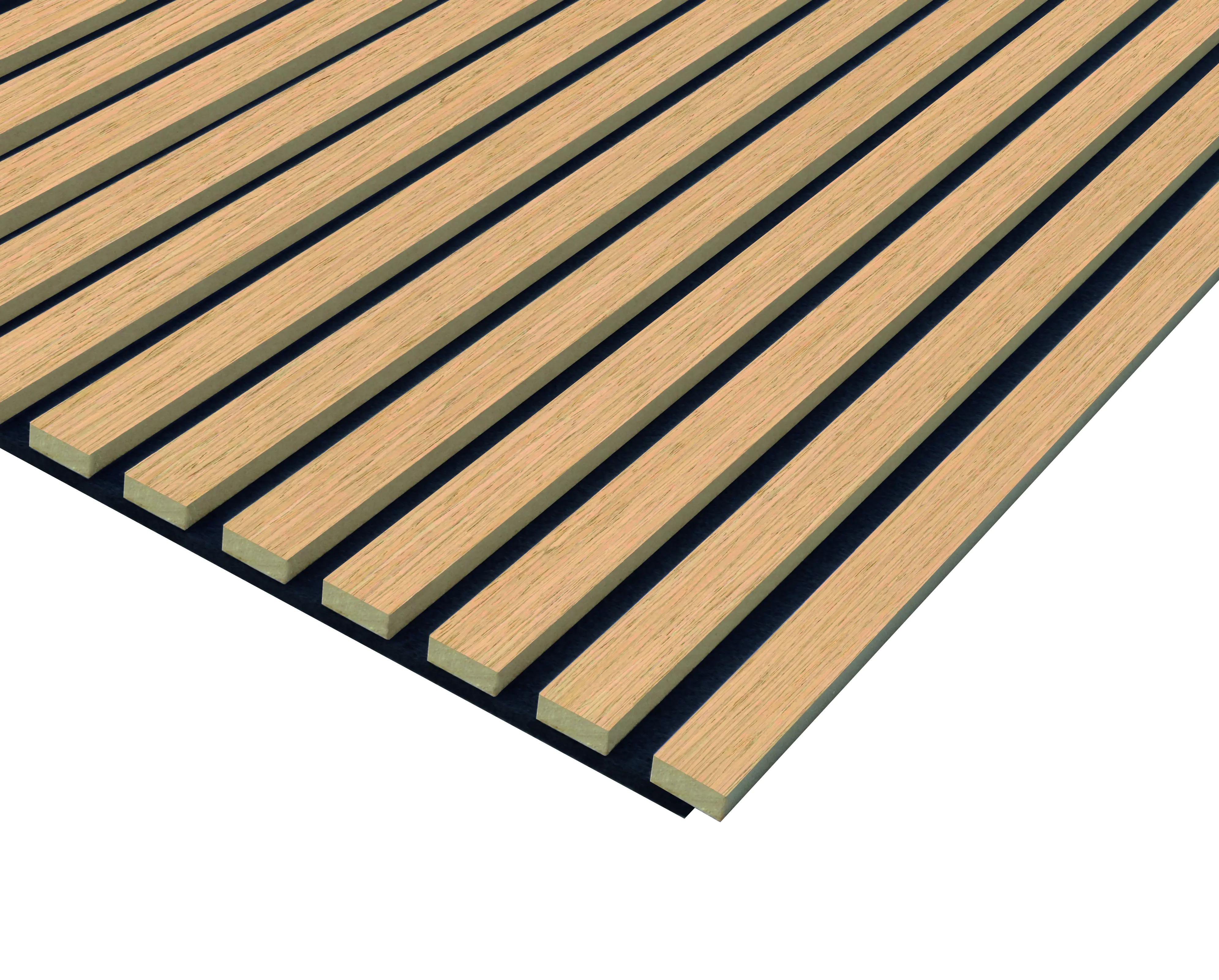 Neuhofer Akustikpaneele Holz Eiche furniert braun 267 x 57 x 1,9 cm