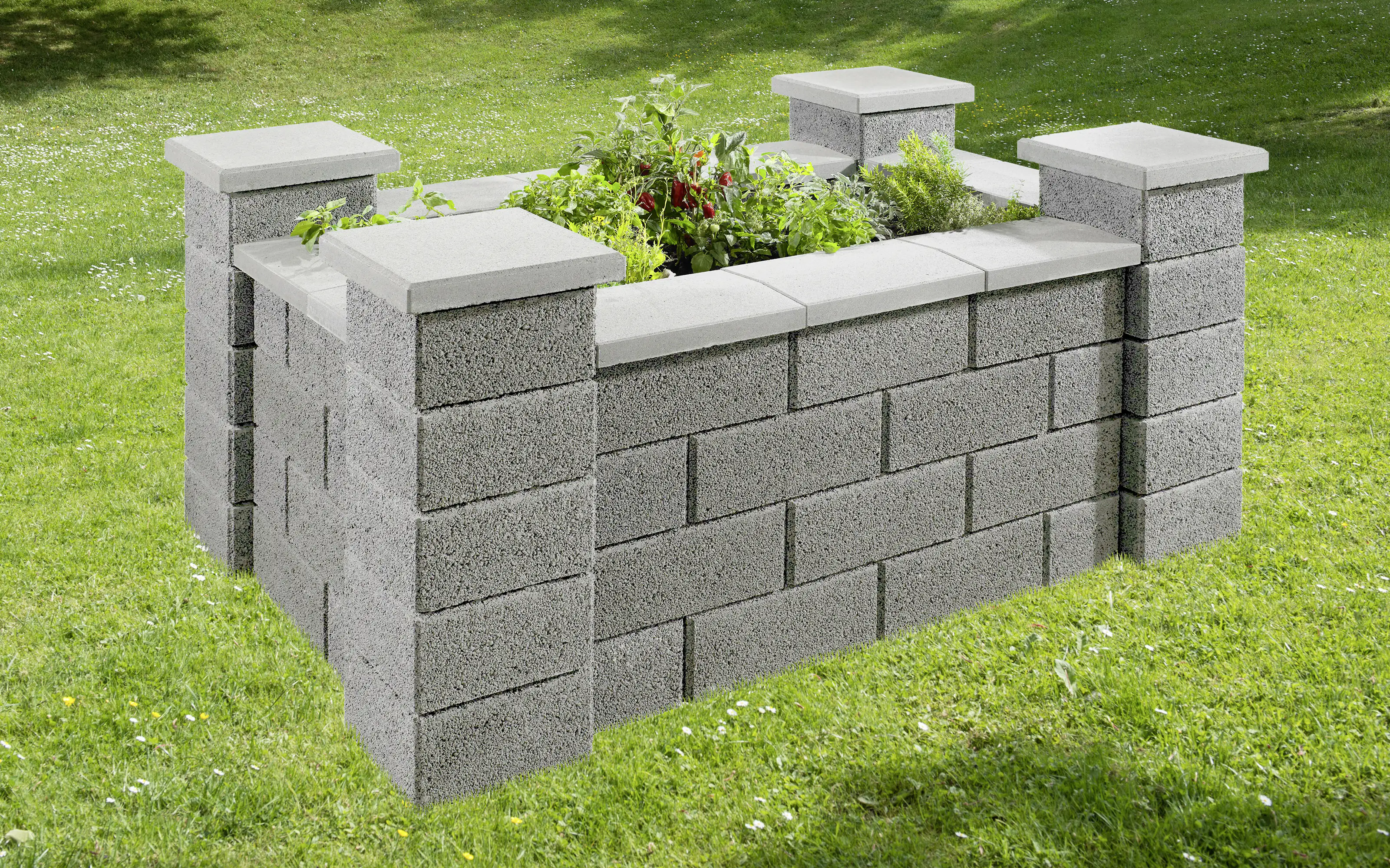 Kann Hochbeet-Set 1 Garten 230 x 150 x 85 cm grau