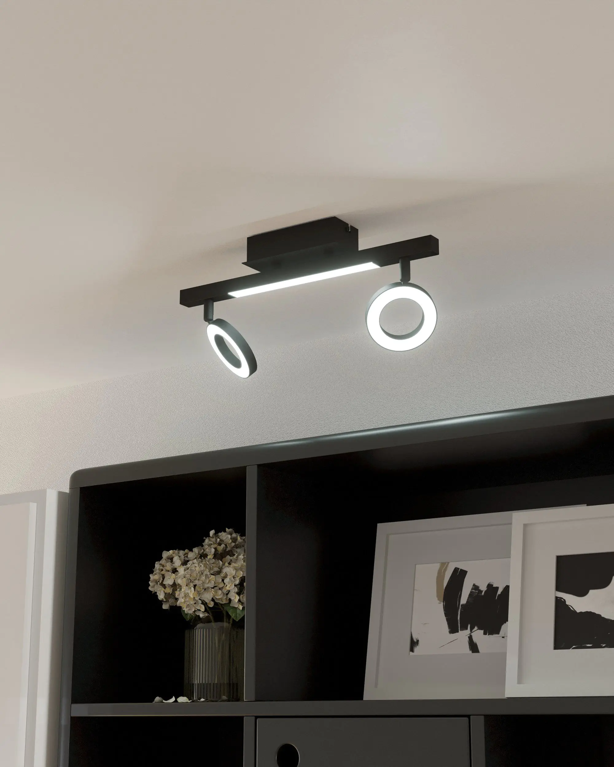 Eglo 2er LED Spot Cardillo 2 schwarz 38,5 x 8,5 cm