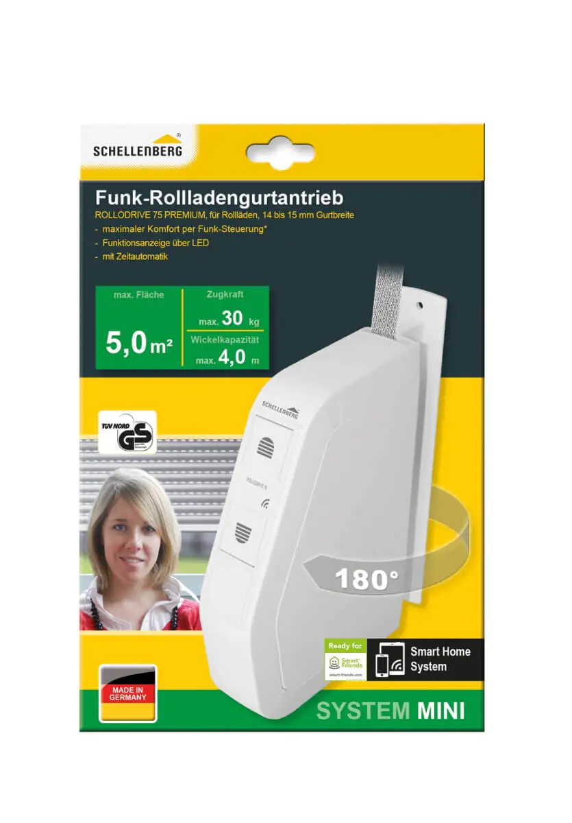 Schellenberg elektrischer Gurtwickler RolloDrive 75 Premium