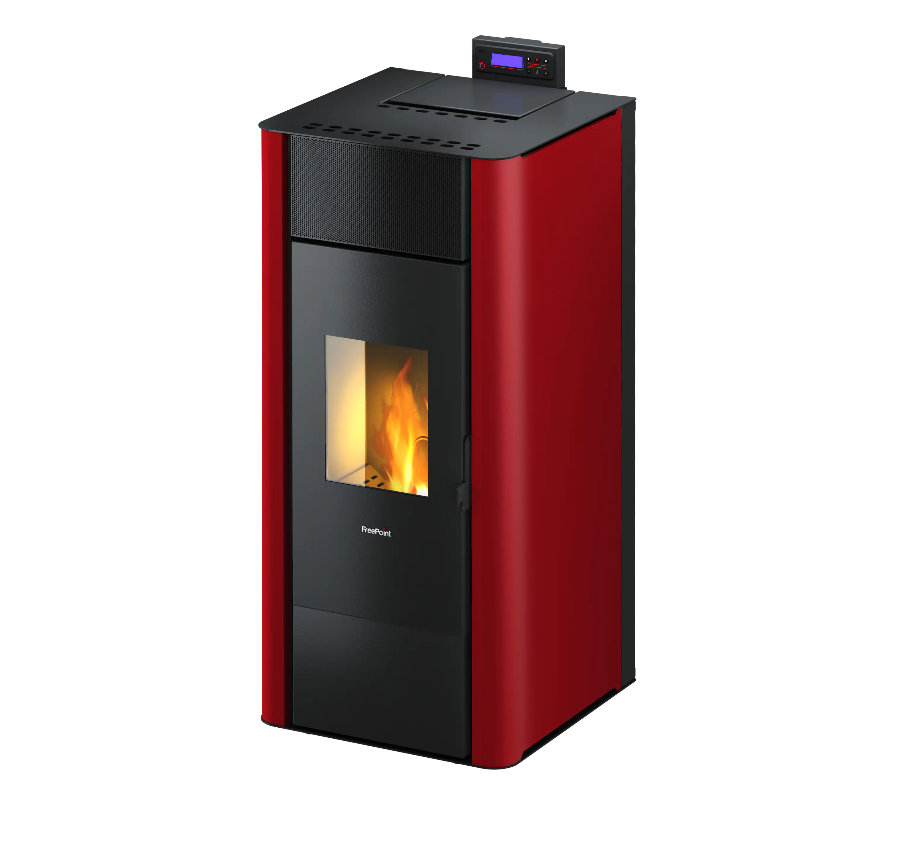 FreePoint wasserführender Pelletofen Tesis 23 bordeaux 22,8 kW