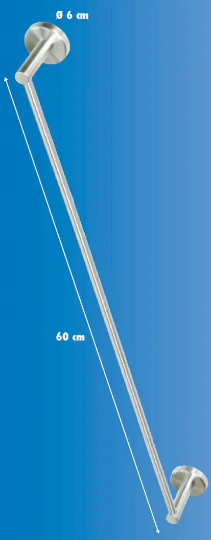 Trendline Handtuchhalter Edelstahl gebürstet Simple Round 60 cm