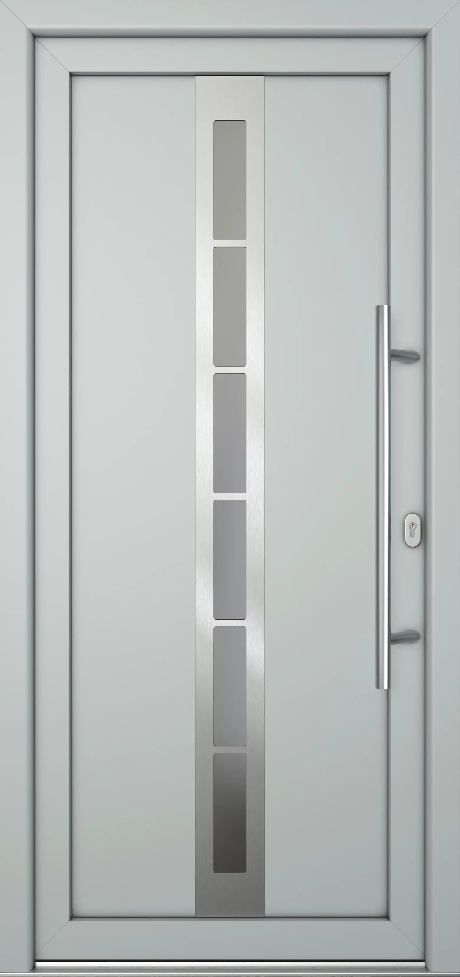 Meeth Haustür Signum Pro PVC Modell 38 88 x 200 cm DIN Rechts weiß/lichtgrau