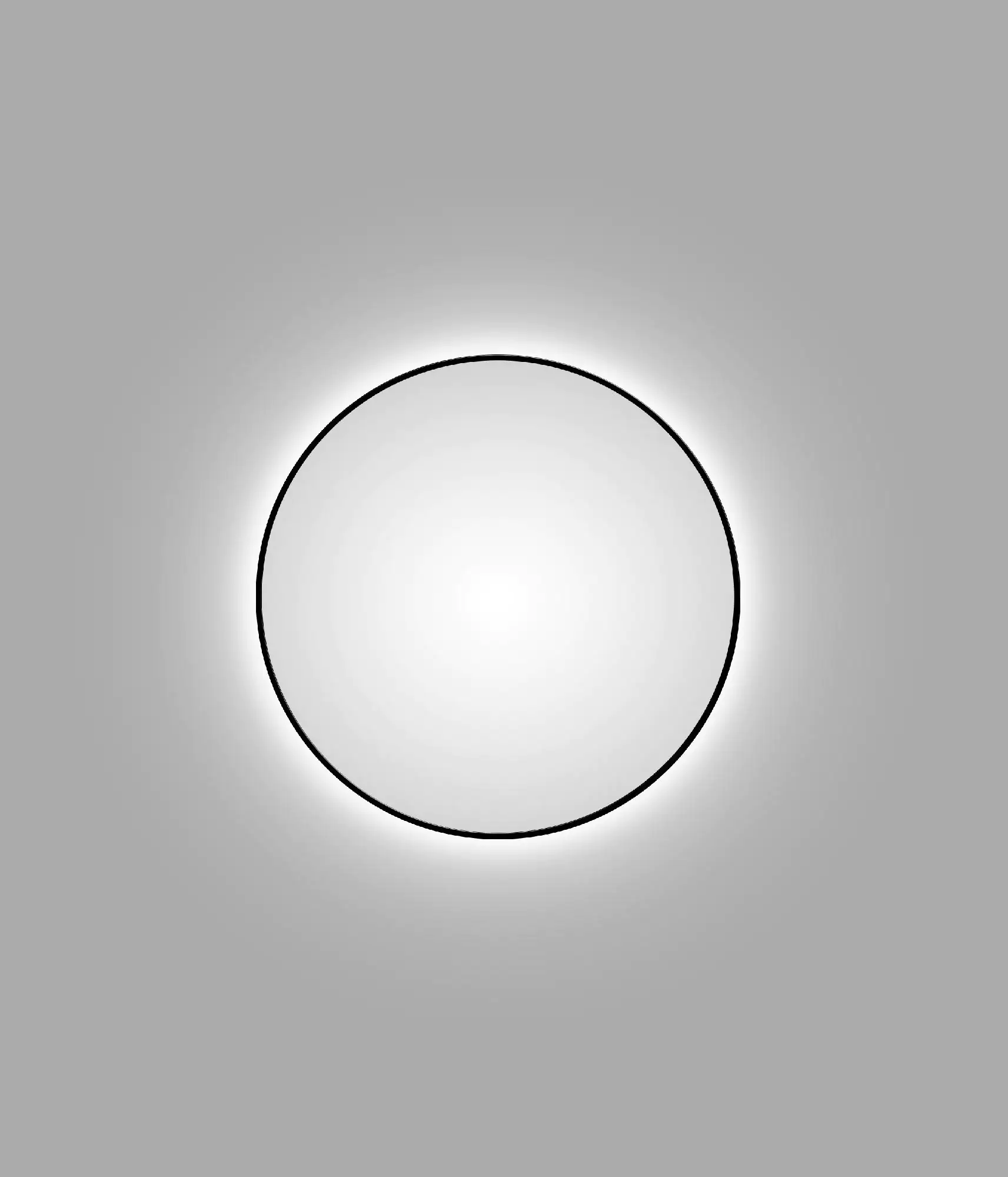 DSK LED Lichtspiegel Silver Globo Ø100 cm, schwarz