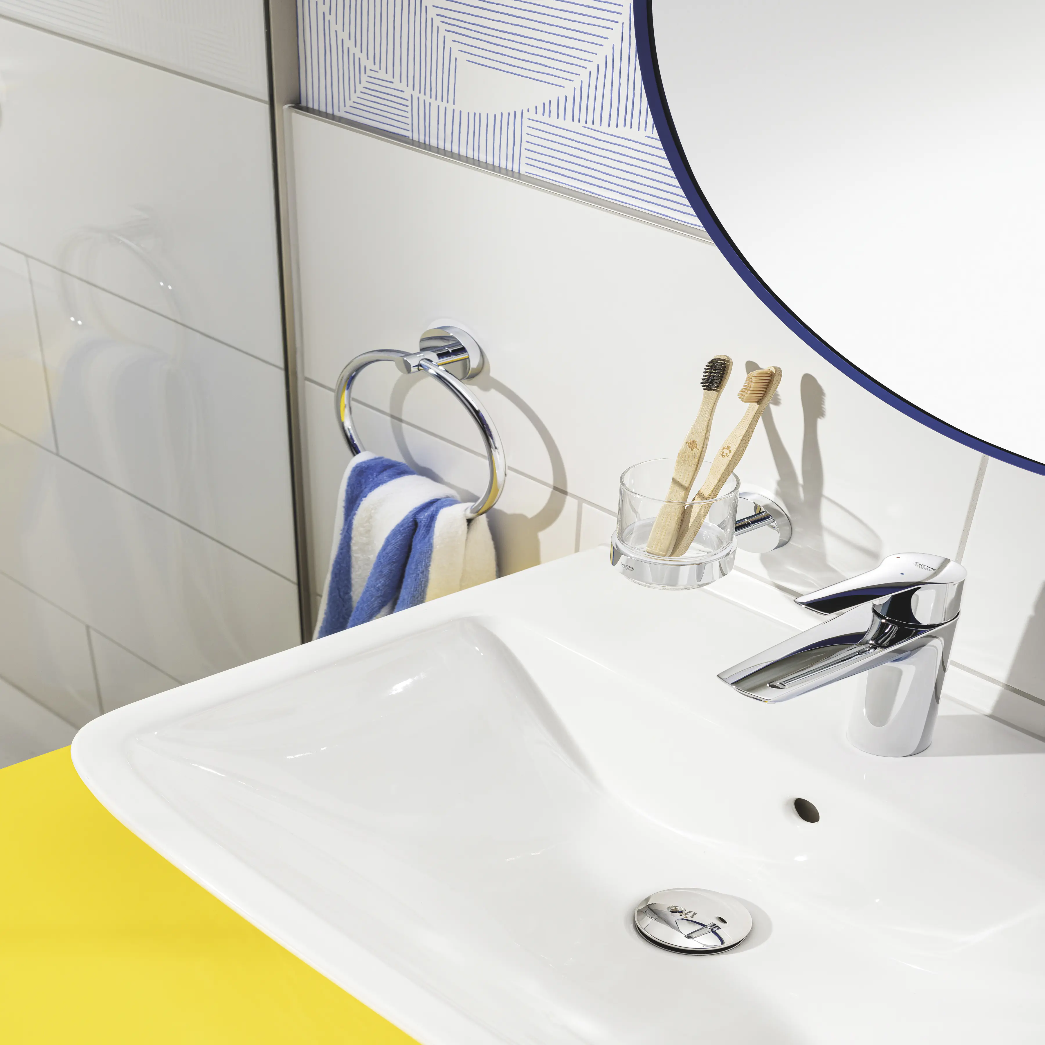 Grohe Start Handtuchring chrom klebbar