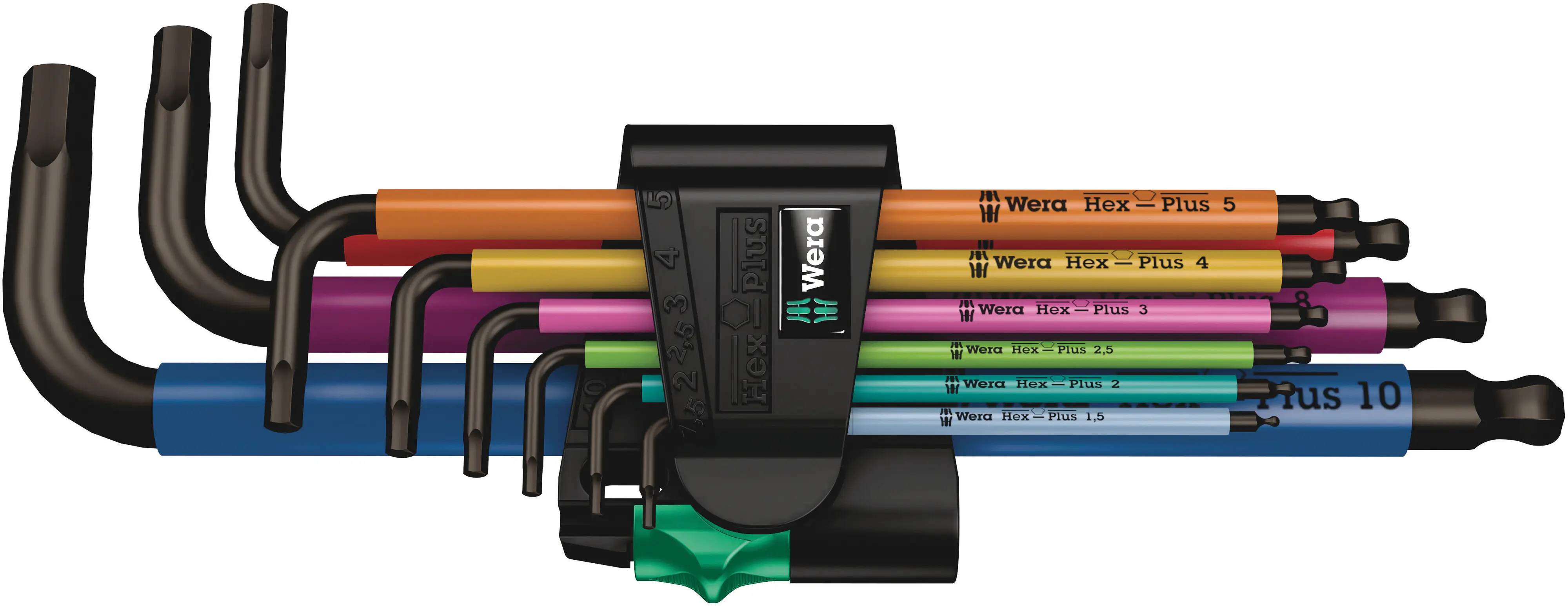Wera Winkelschlüsselsatz BlackLaser 950/9 Hex-Plus Multicolour 1 9-teilig