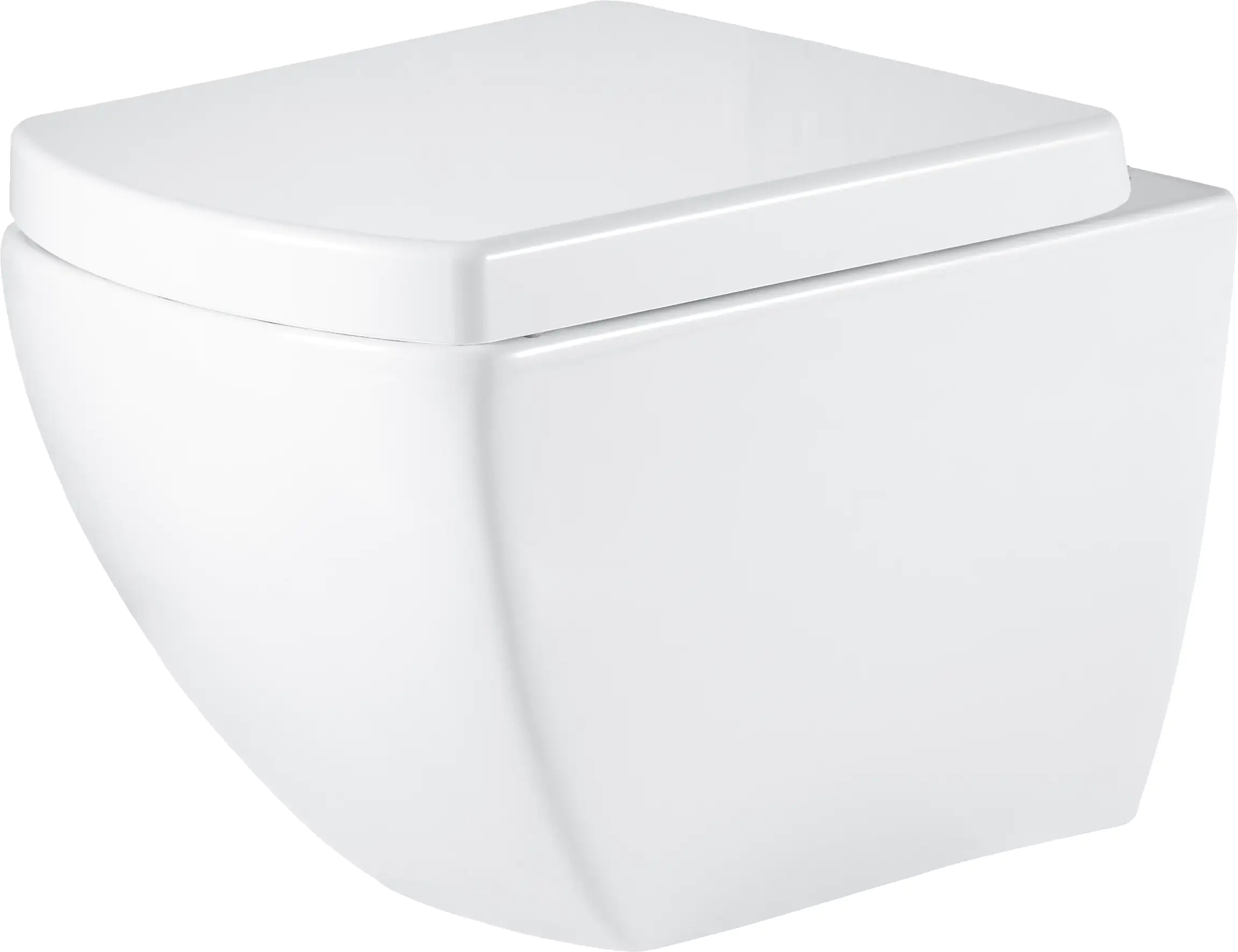 Primaster Wand WC spülrandlos Lucia Tiefspüler weiß inkl. WC Sitz